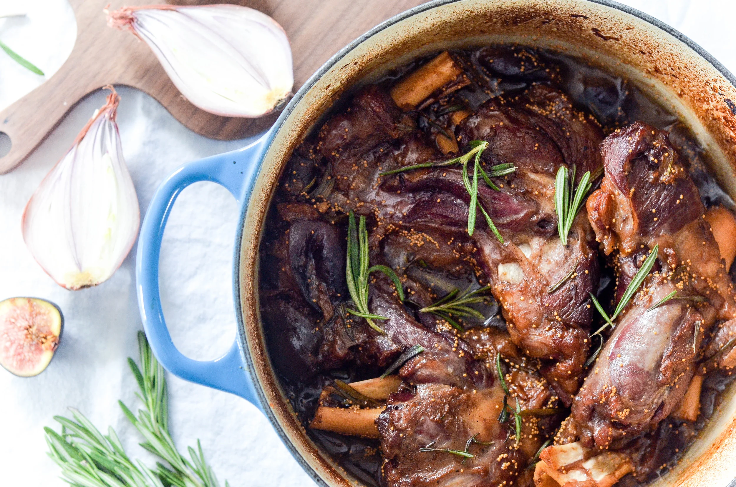 Balsamic Fig Braised Lamb Shank — Whole Happy