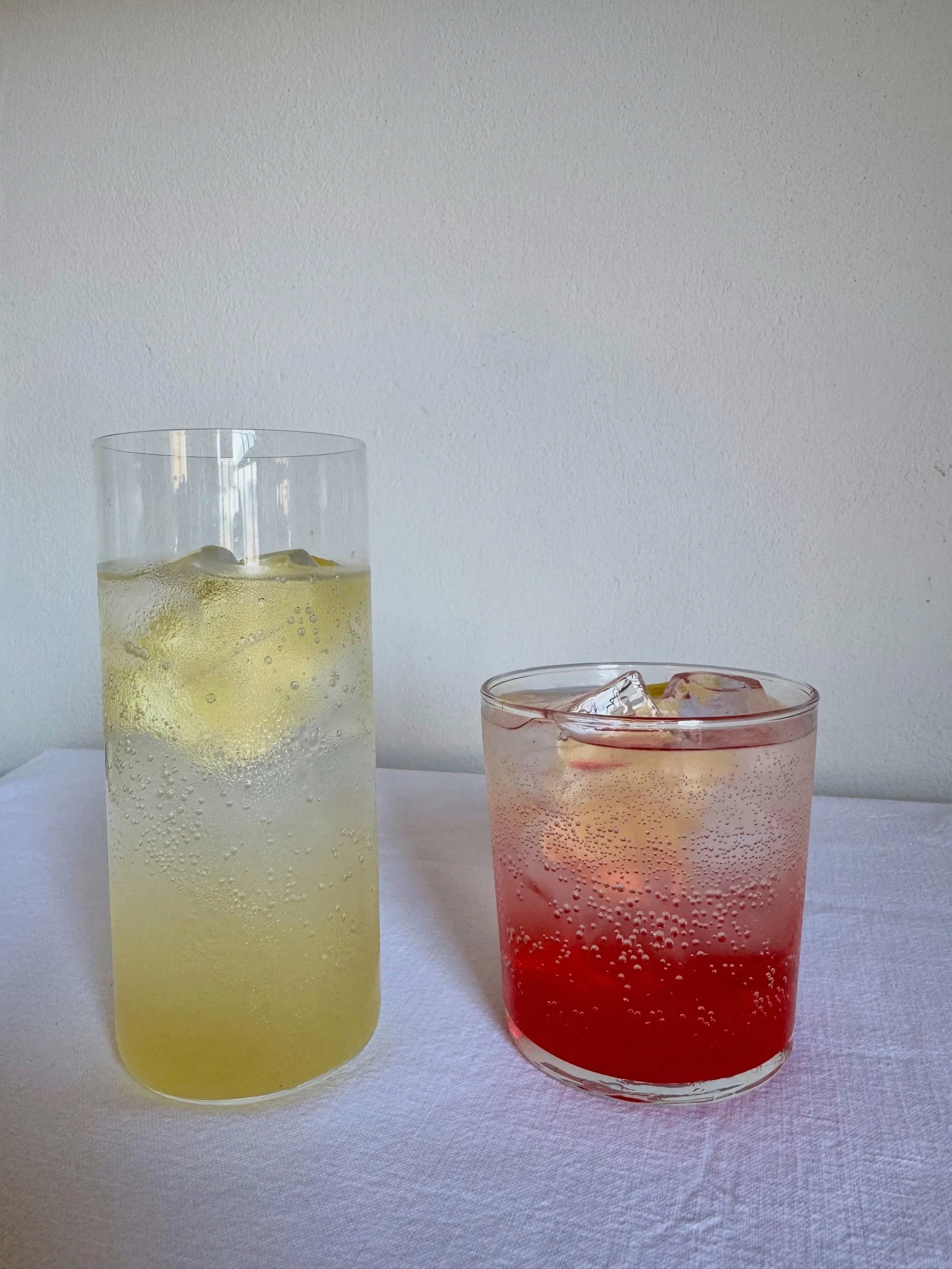 You lot have been guzzling down our shrubs and cordials in this sunshine! 🌞 Here&rsquo;s fig leaf and lime cordial and pink elderflower cordial made up as ice cold refreshers. We made some Herefordshire strawberry shrub but it sold out before it was
