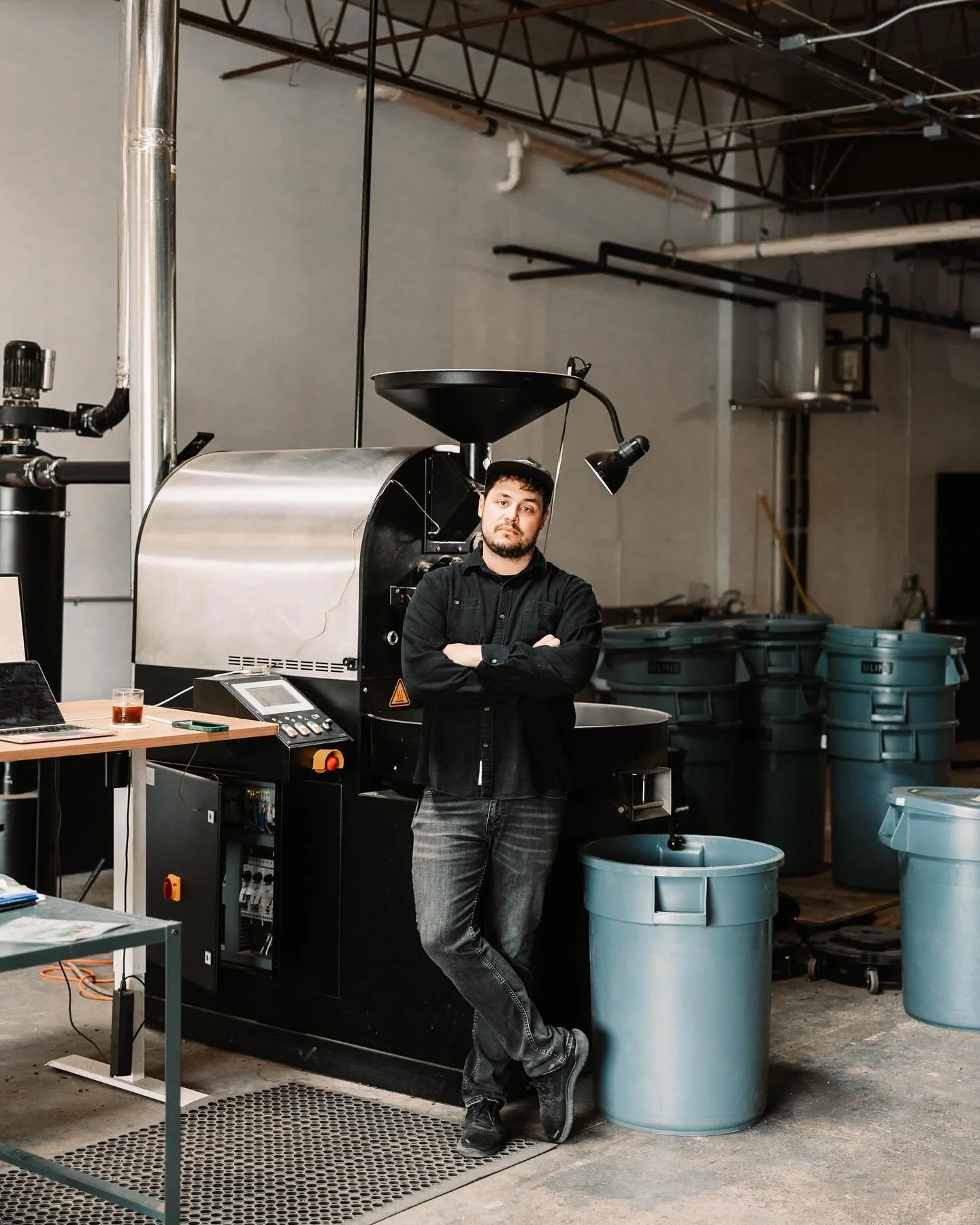 Meet Sam! Sam is the owner and founder of Peaks. He does all our roasting and makes sure everything is dialed in just right behind Bessy (our @probatusa 12kg). In his spare time he enjoys fly fishing, hiking, and photography! #wearepeaks #coffeeroast
