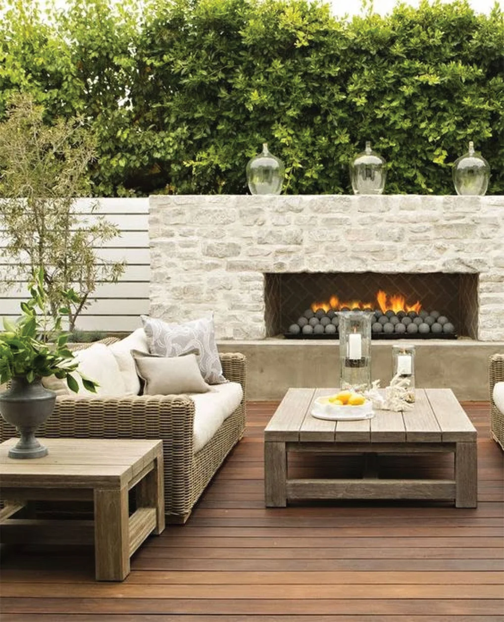 on trend outdoor fireplaces — Akin Design Studio