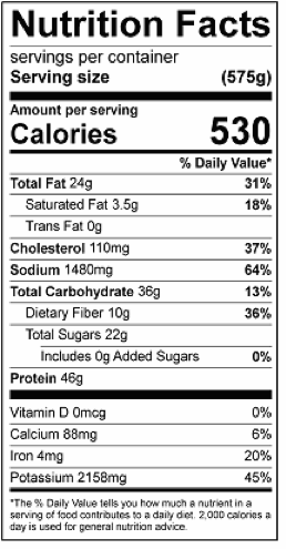 Nutrition inför with salmon