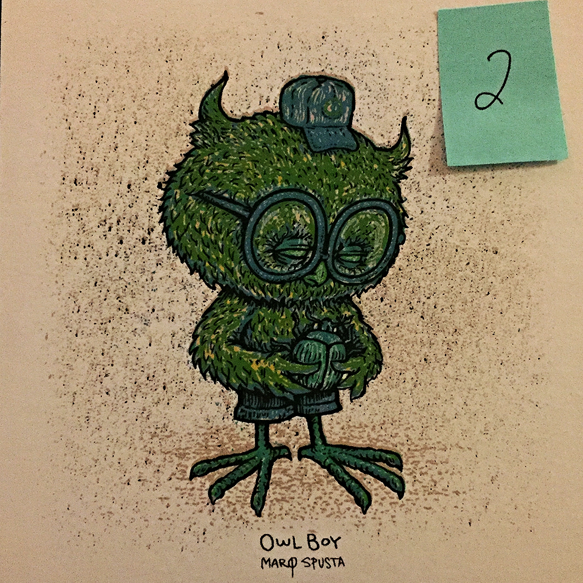 Mini Owl Boy 5" x 5"