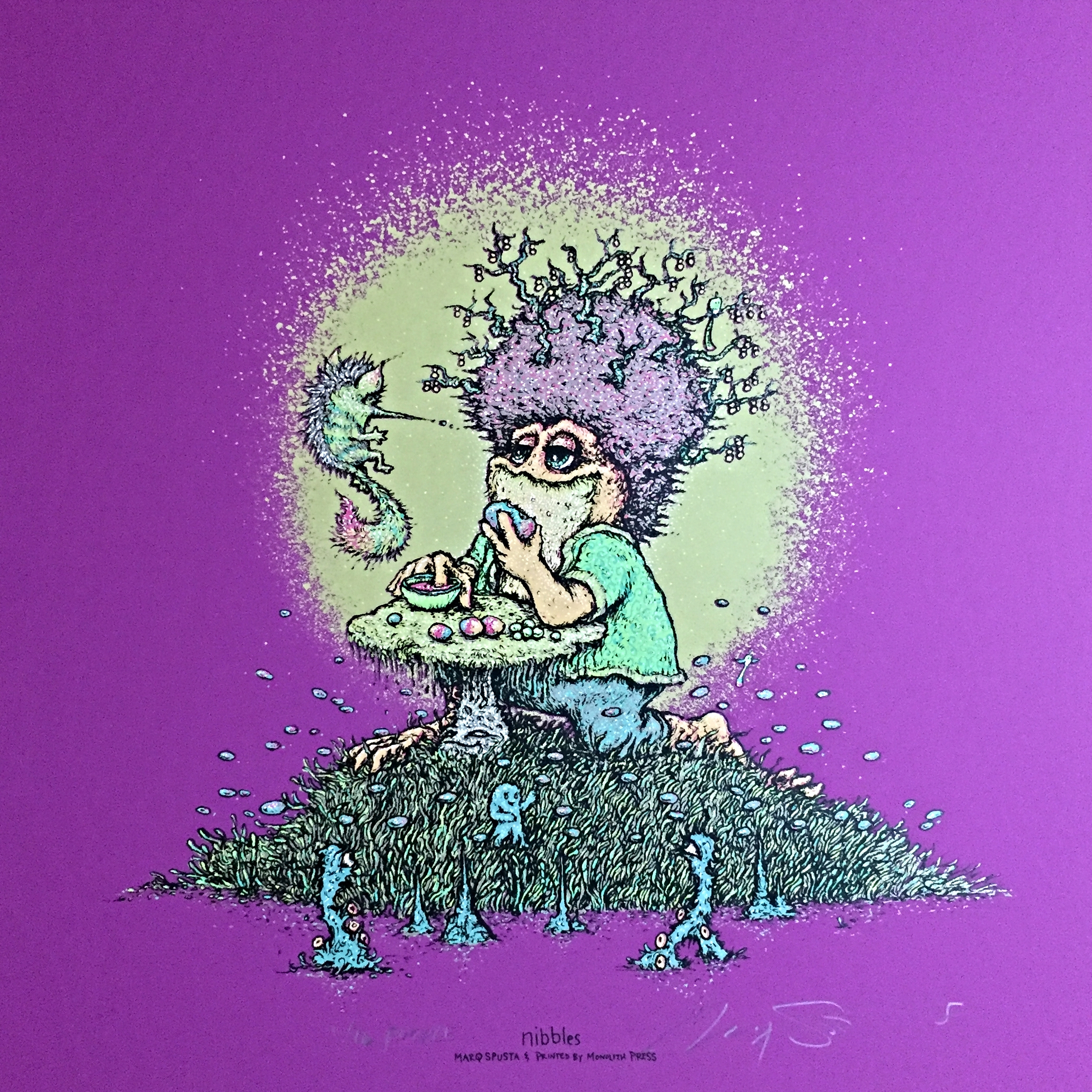 Purple Nibbles size 12" x 12" raised over $300 alone for the Sea Turtle Conservancy in April 2016