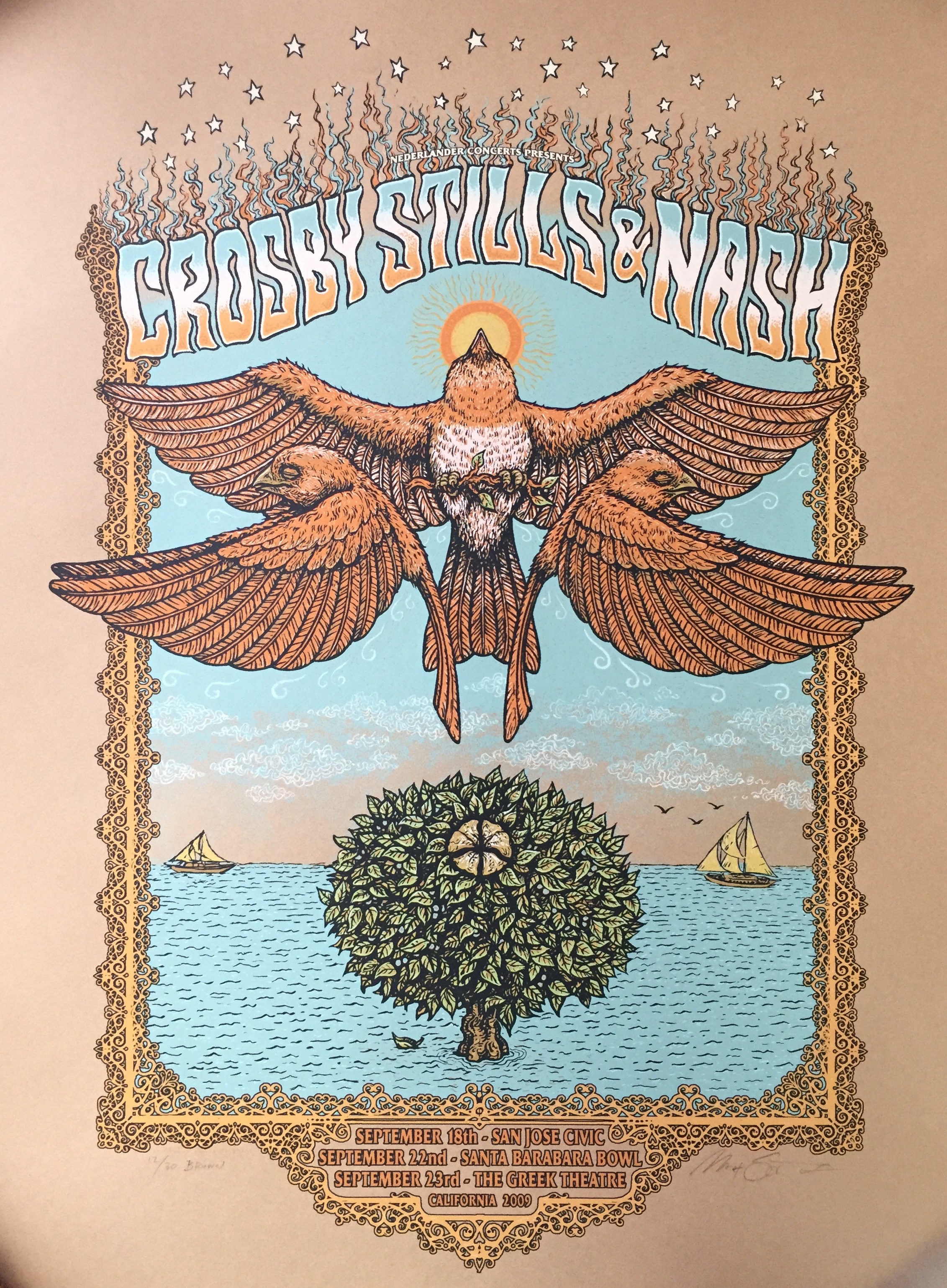 Crosby Stills & Nash 2009 18" x 24"