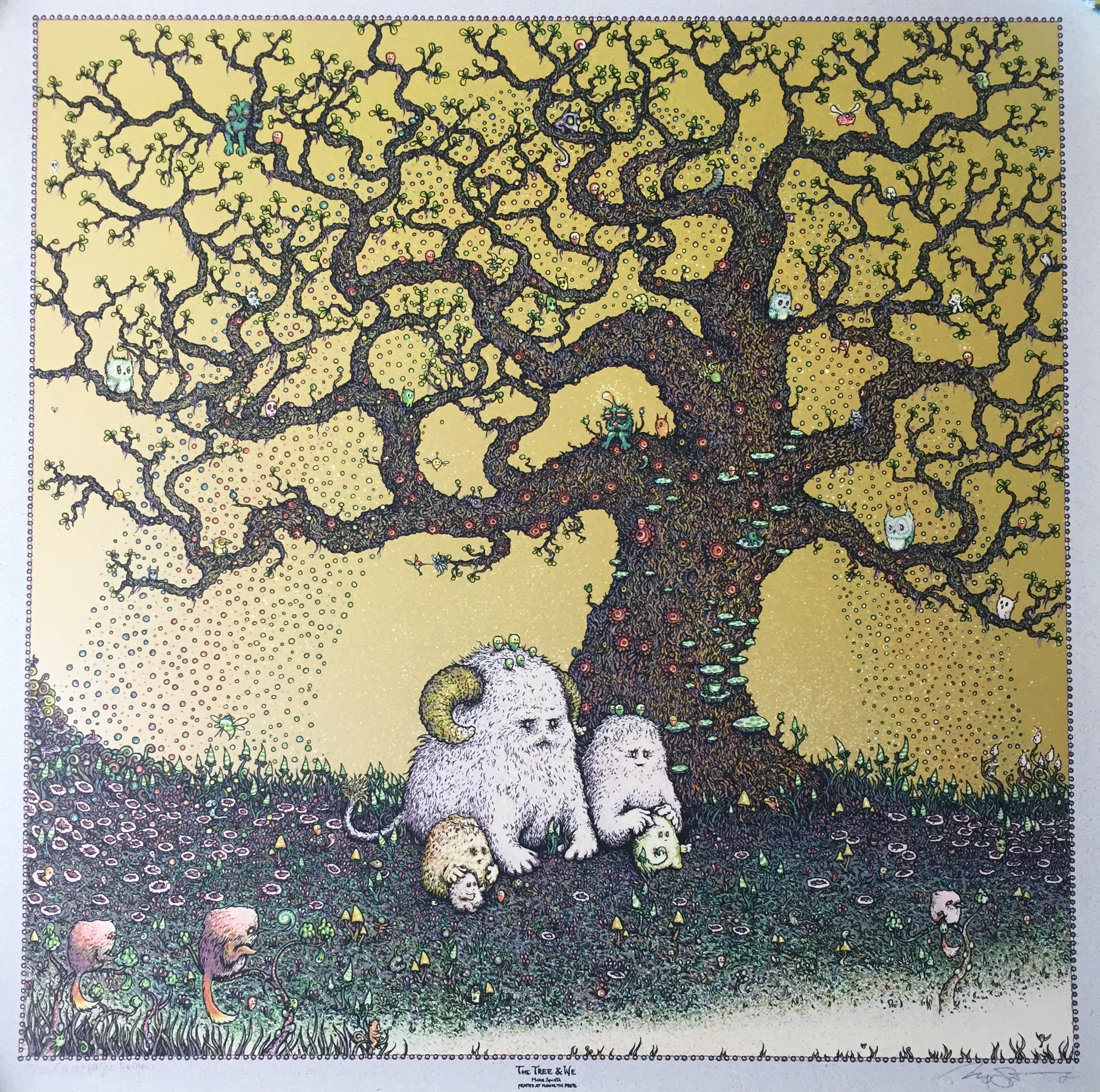 This rare Chlorophyl Variant of the Tree and We 23" x 23" raised nearly $850 for the American Red Cross in November 2016.