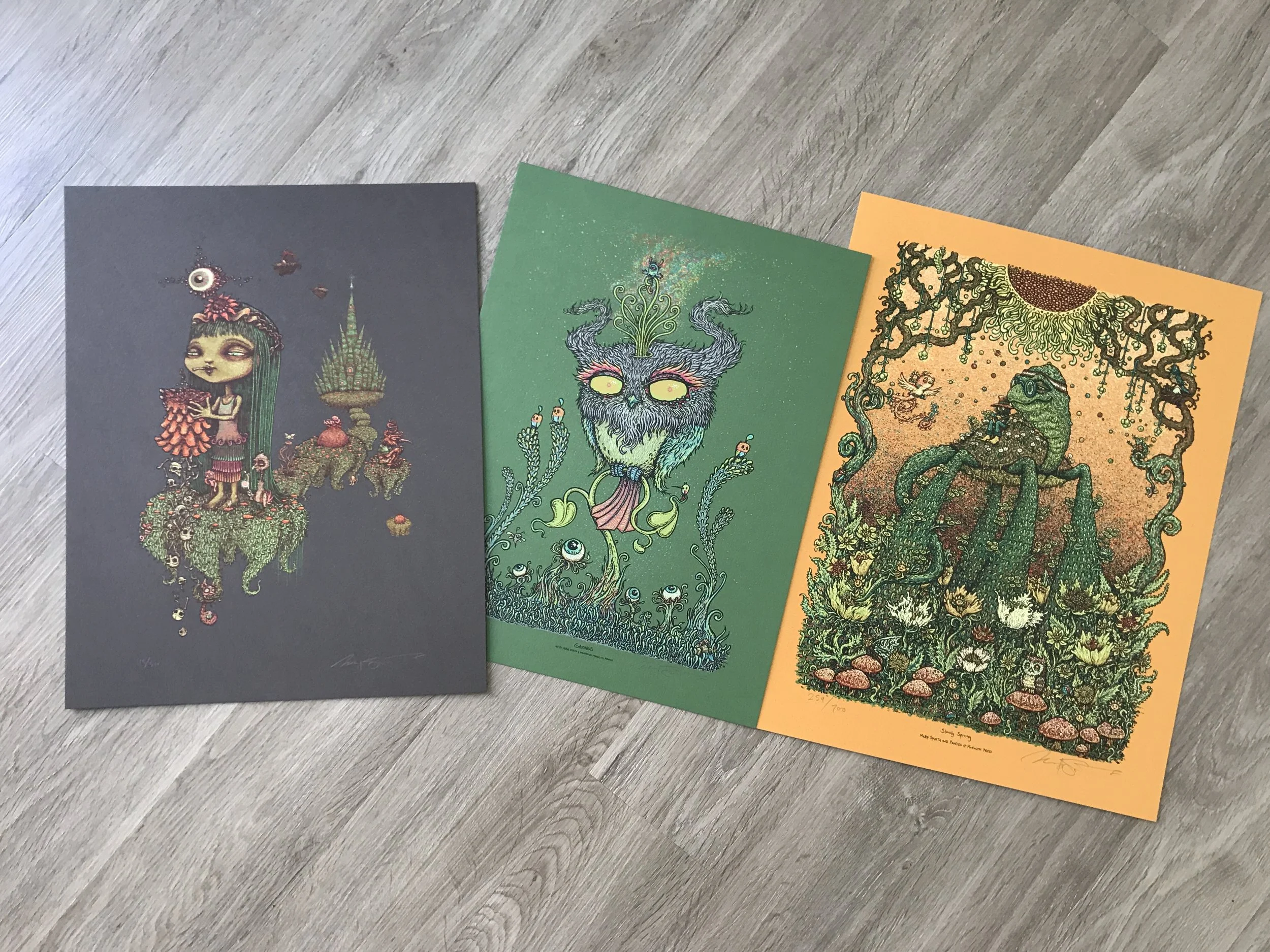 $200 Gazings 12" x 16" + Slowly Sprung 14" x 18" + A Quiet Disposal 13" x 16.5"