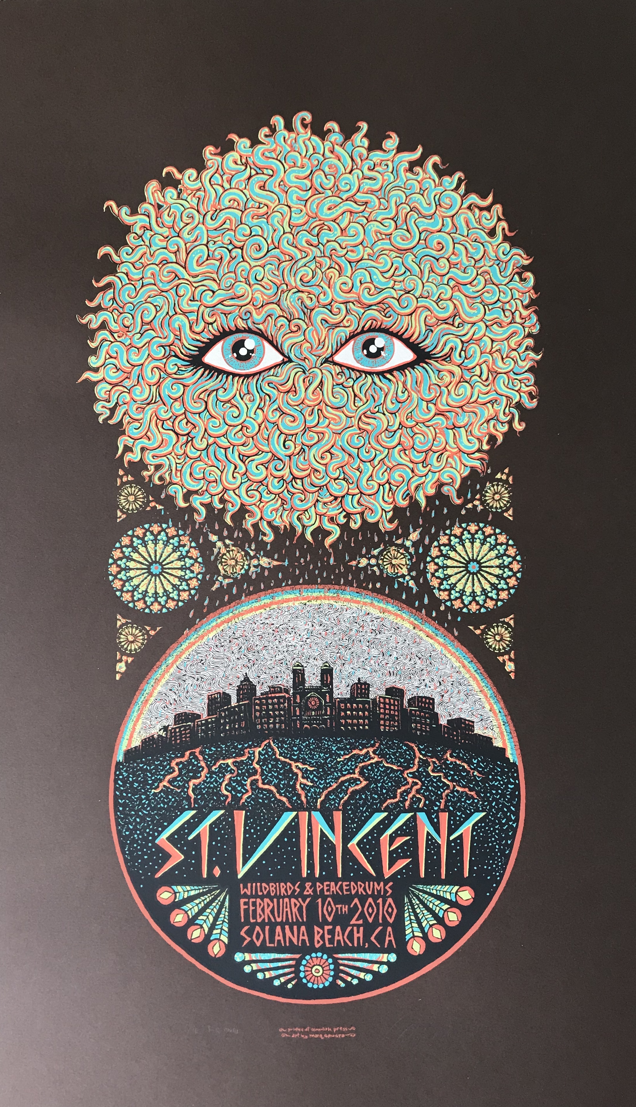 $175 St. Vincent Poster 14" x 24" Brown Ed of 11