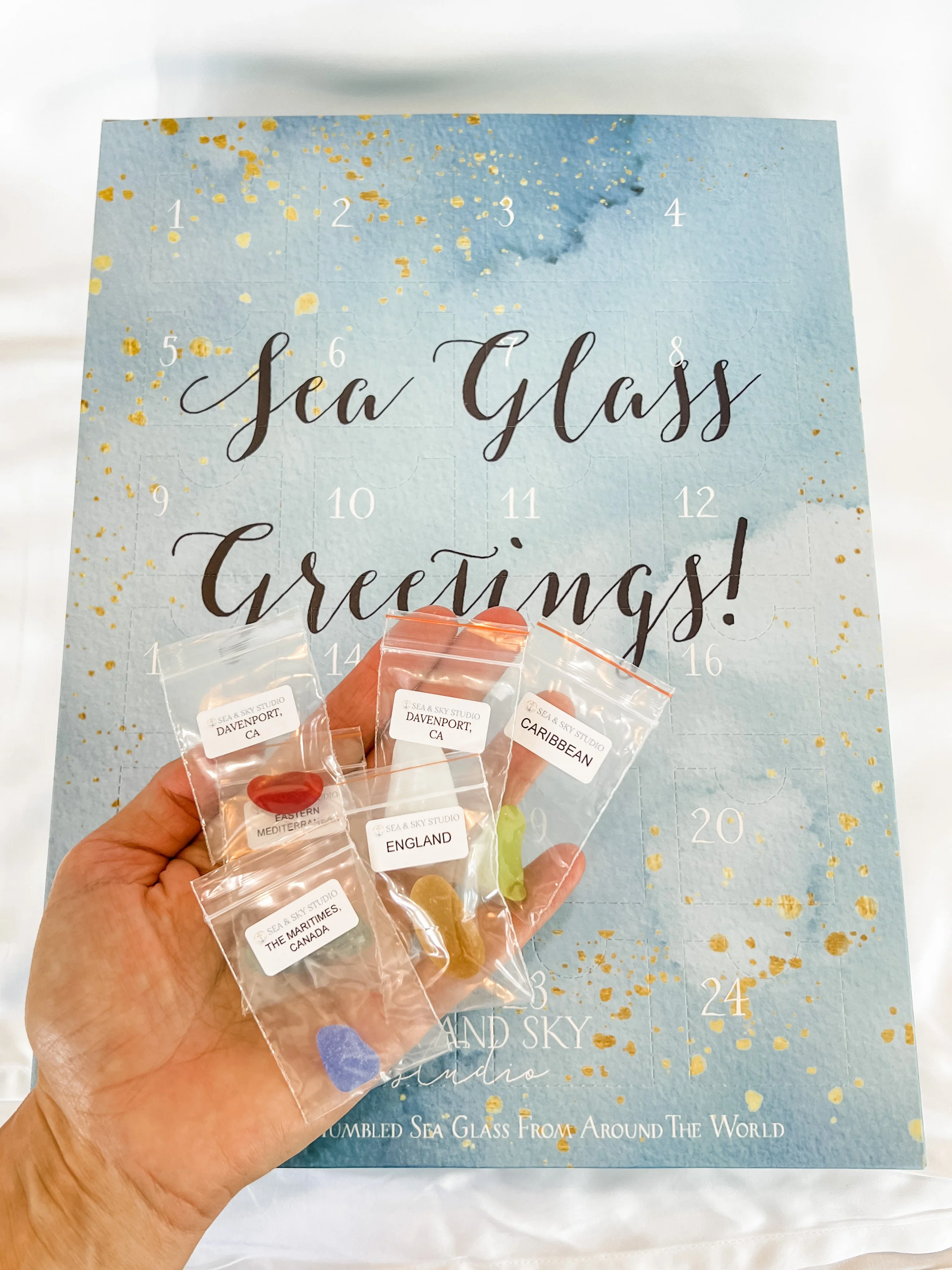 Sea Glass Advent Calendar Genuine Sea Glass One of a kind countdown