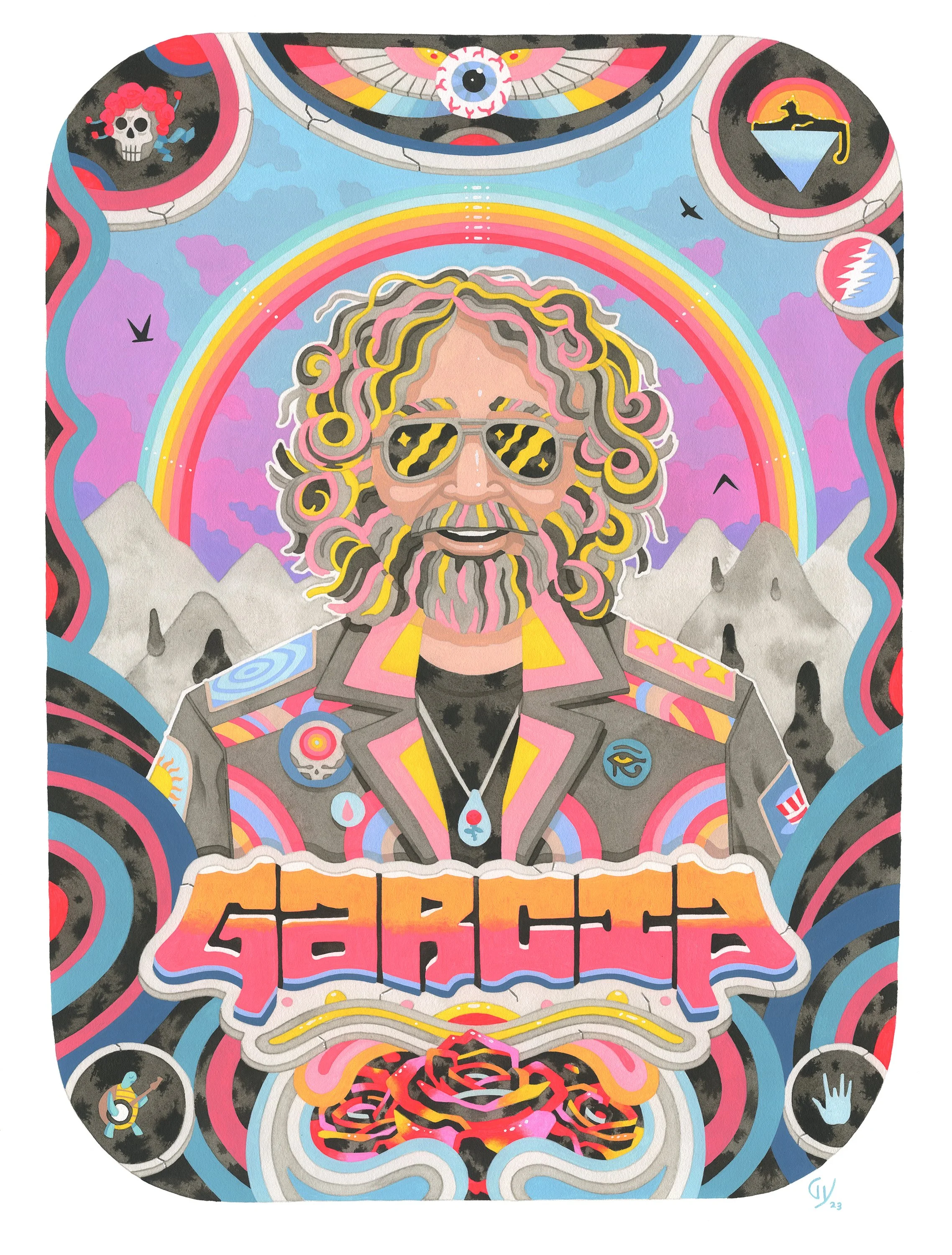Jerry Garcia Poster for Bottleneck Gallery