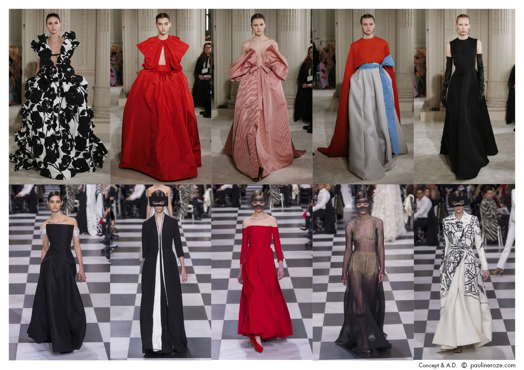 Top row, all, Valentino Bottom row, all, Christian Dior