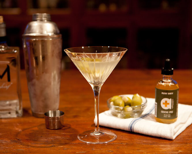 Cocktail Recipe: Filthy Dirty Martini — Addition