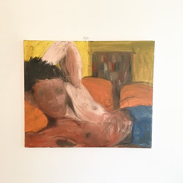 &ldquo; self portrait of the artist with no face &ldquo; oil painting, 2009 #contemporaryart #chisholm #selfportrait #queerart #lgbt #britishartist #oilpainting #mrpauldavidchisholm #artiststudio #artcollector