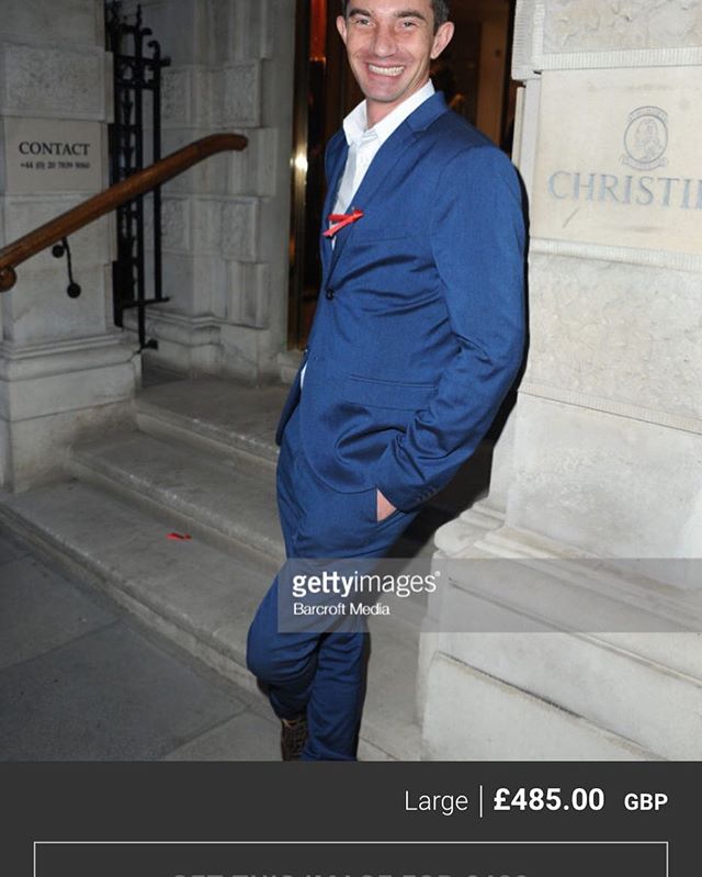 You can now purchase the rights to ME ! Thanks to the kind people @gettyimages going cheap at only&pound;485 ! #contemporaryartist #christies #artlondon #gettyimages #celebrityartist #bluesuit #britishartist #chisholm #mrpauldavidchisholm