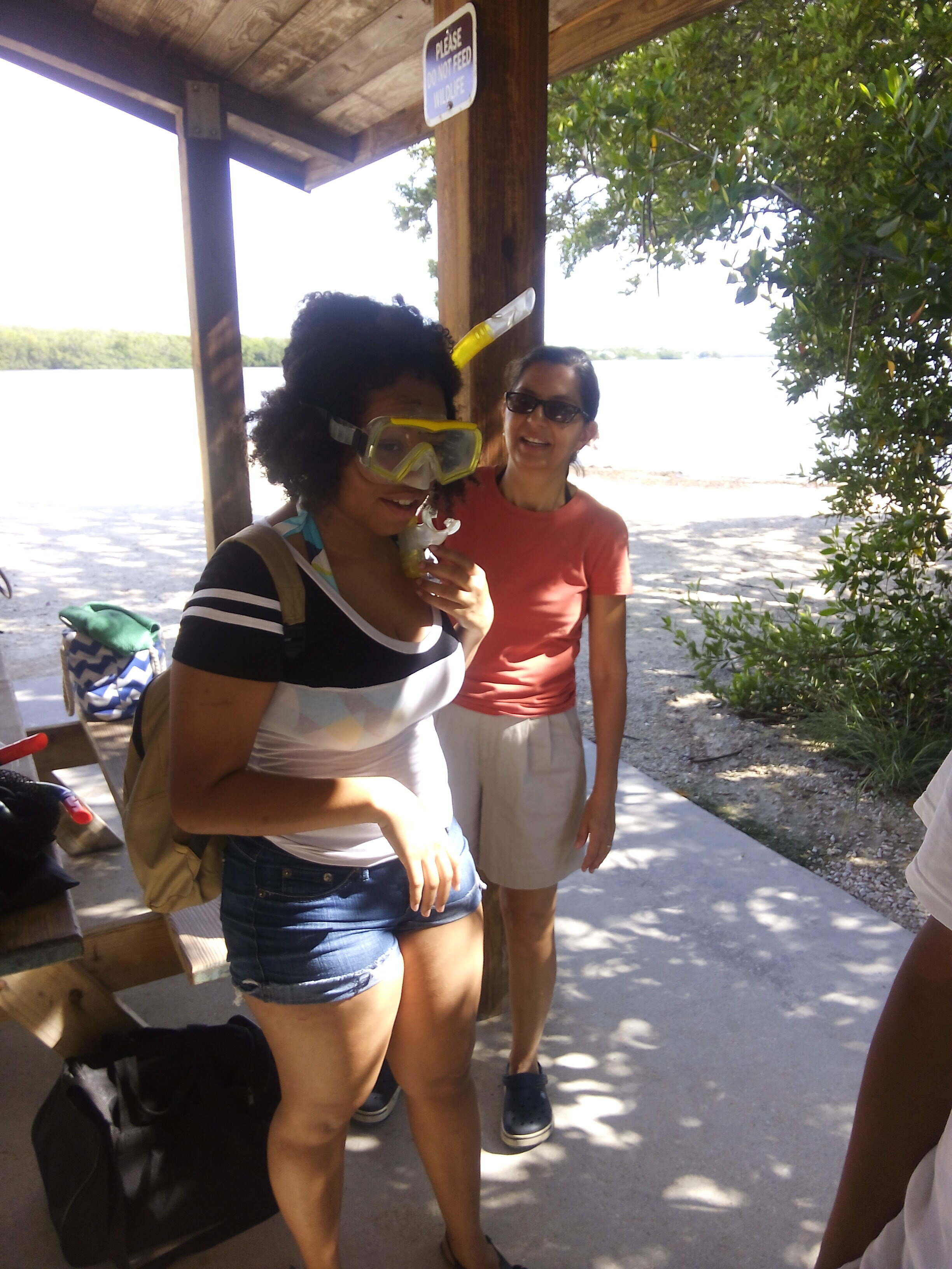 Trying on Snorkeling Gear with Inner City Outings