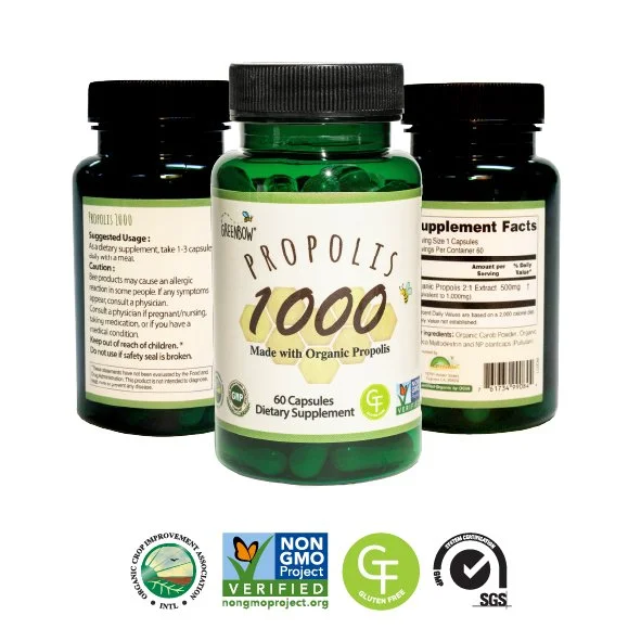 Organic Propolis 1000mg (60 Caps)