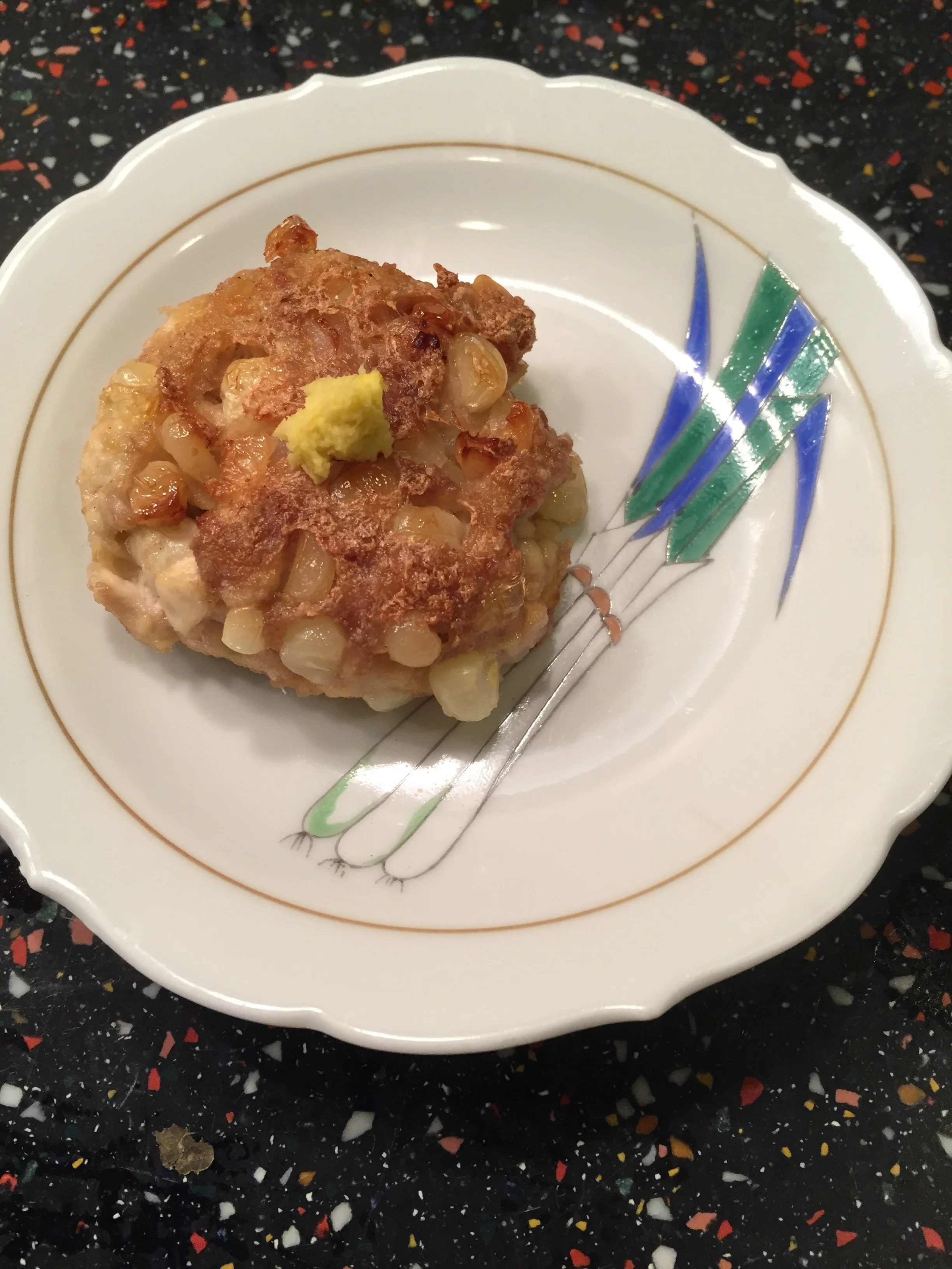 Fried Sweet Corn Tofu Cake