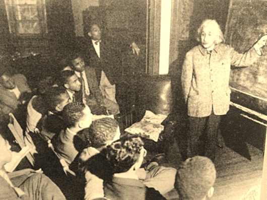 Albert Einstein Teaching Physics Afro-American Class