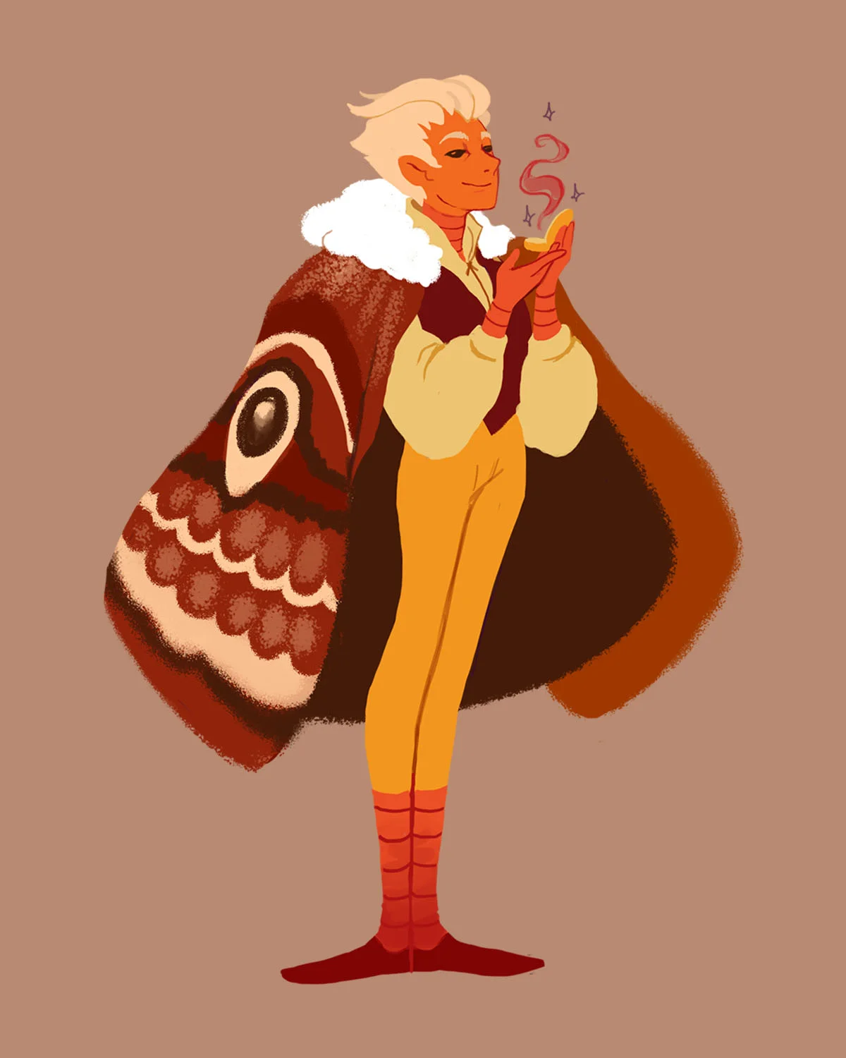 The Marbled Emperor Moth