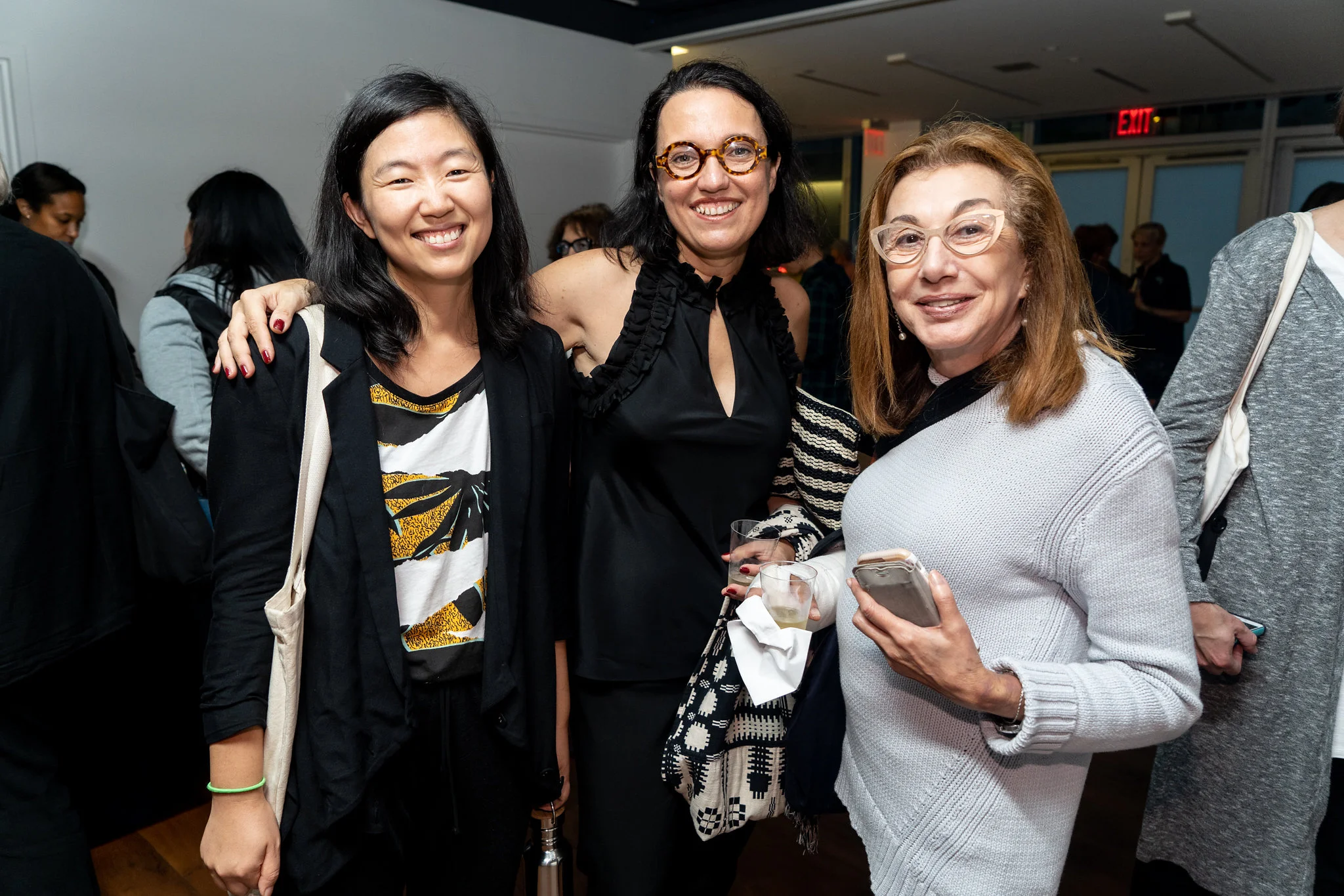 Bang Geul Han, Monika Fabijanska, Paulina Rogawski. The Un-Heroic-Act opening. Photo Austin Pogrob
