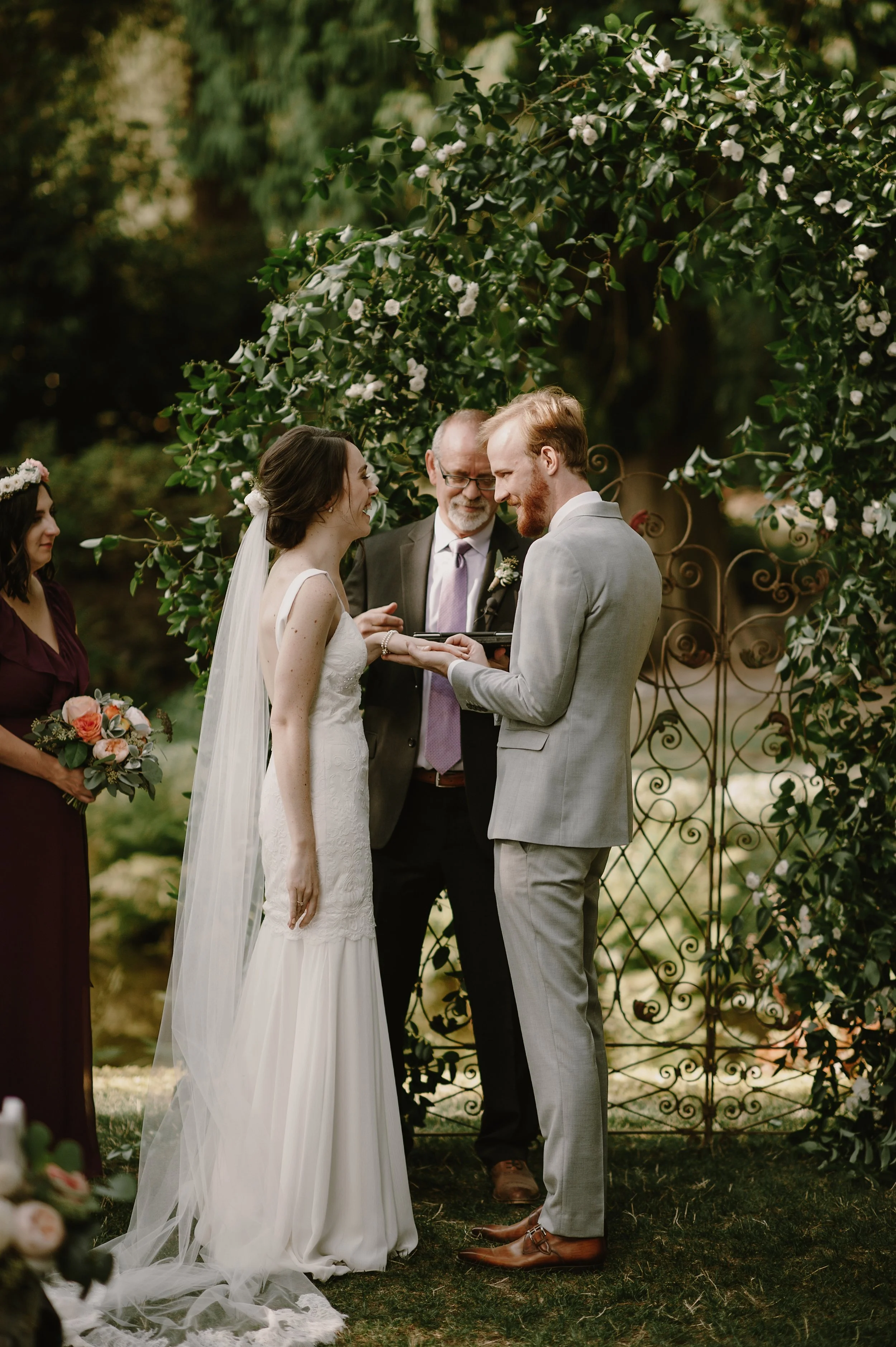 Ceremony arch & vintage gate-Photo by Kristen Marie Parker