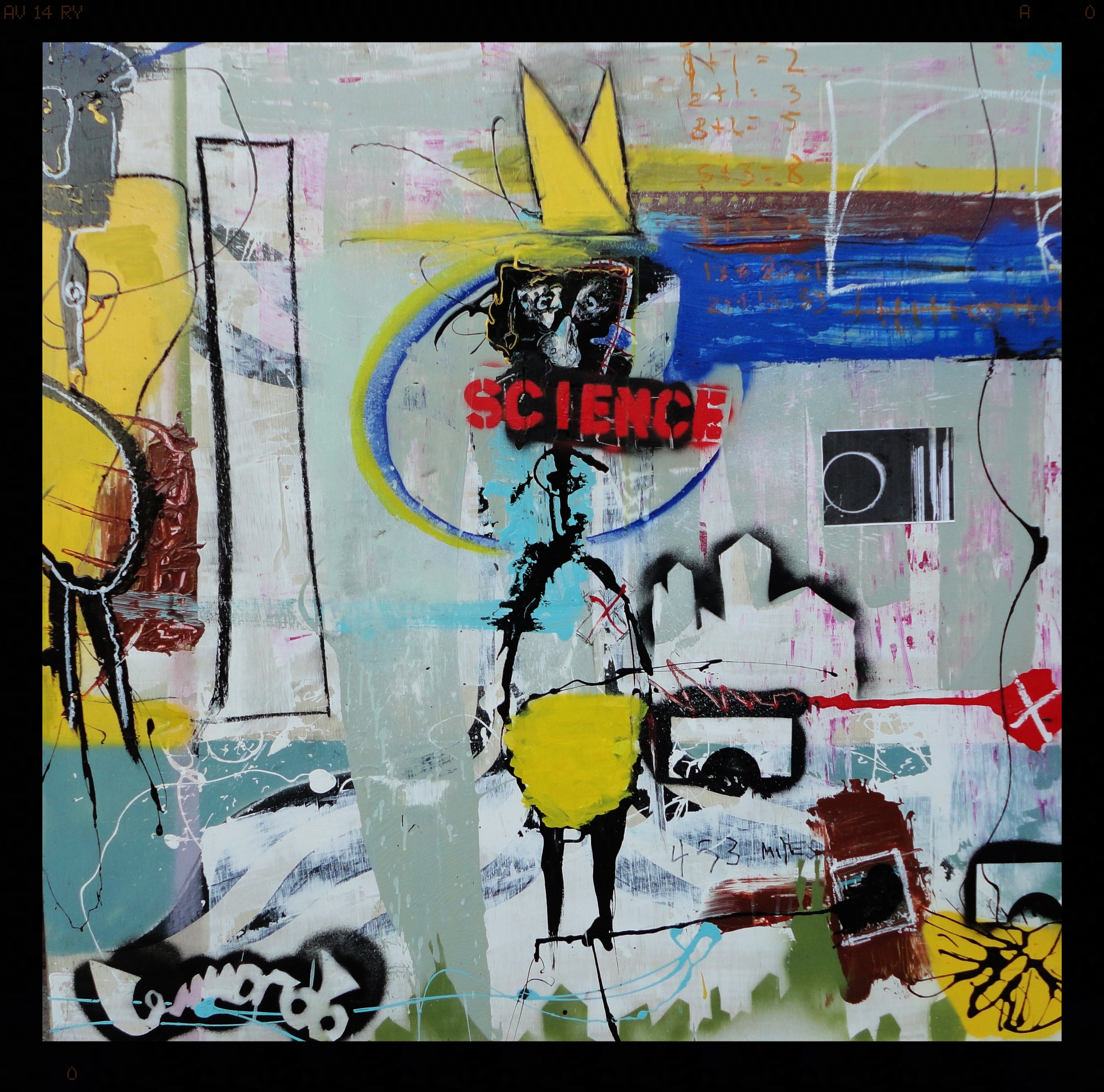 the Leap (2014) // mixed on panel // 48x48 // 2200