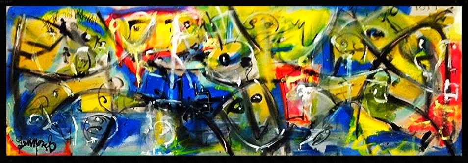 a long nite #1119 (2015) // oil on canvas //4ftx11ft // 5400