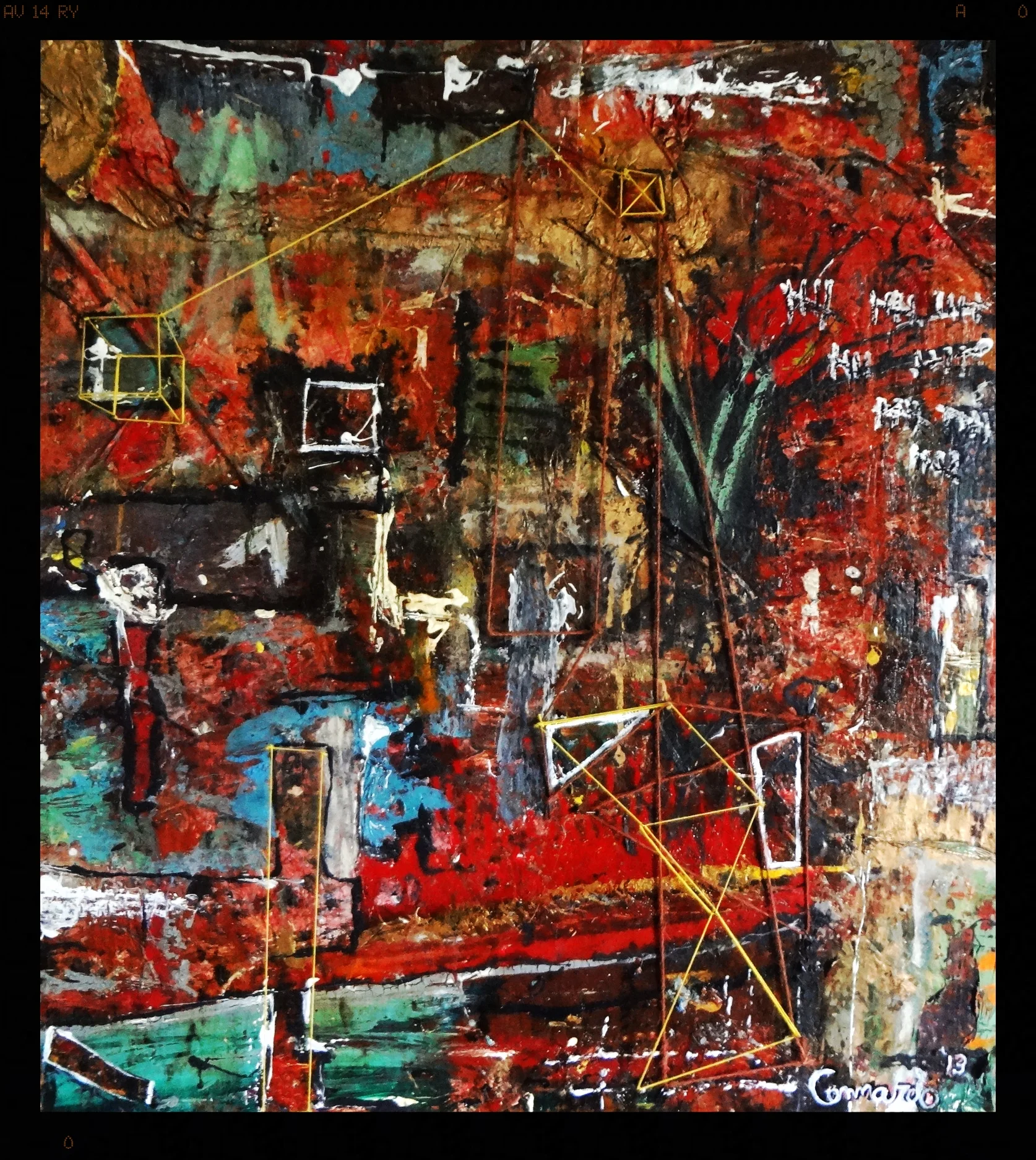 the creative side (2013) // mixed media on wood //33x29 // 1200 //sold