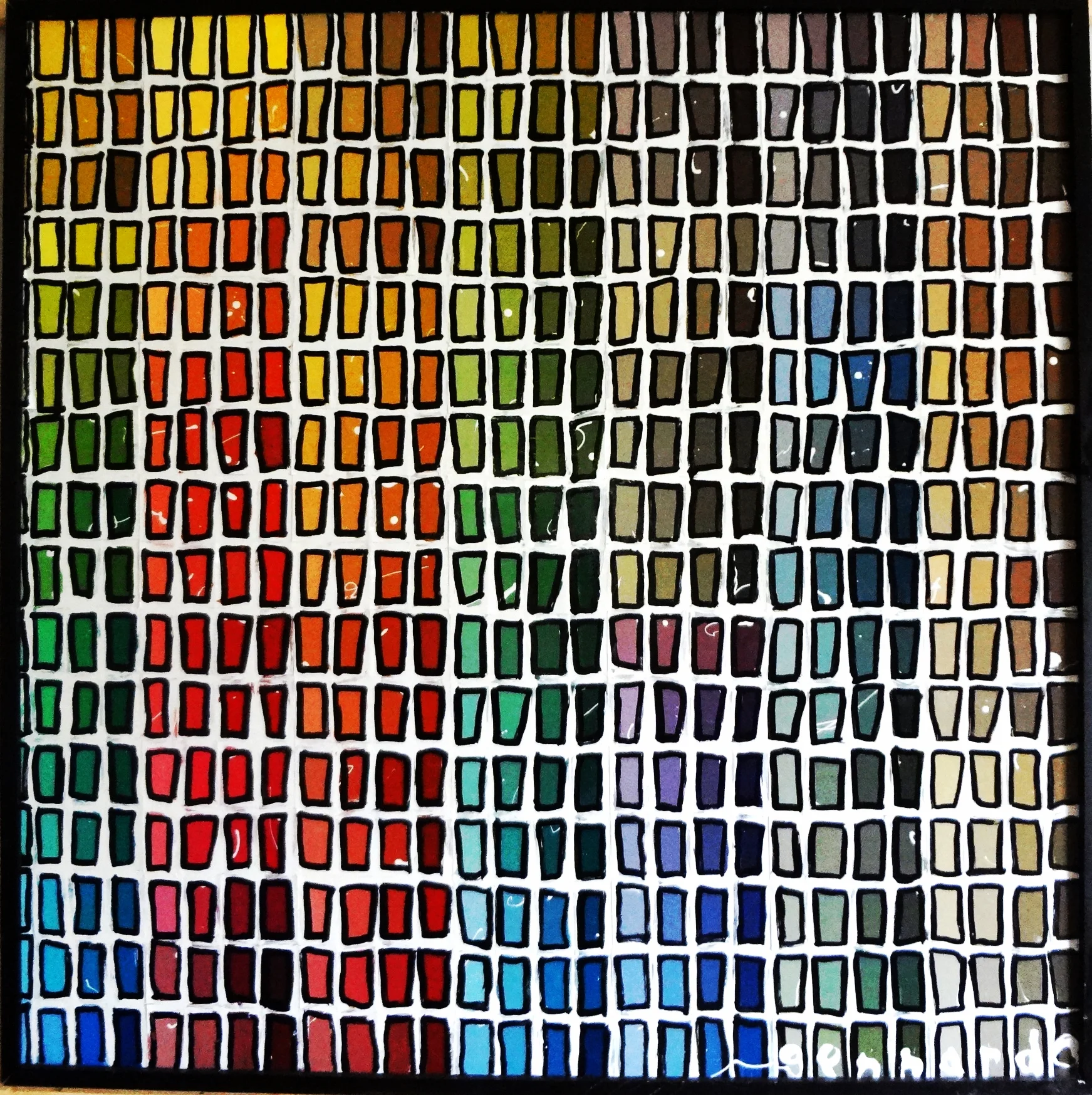 what colors your couch? (2015) // mixed on panel // 4ftx4ft // 2600