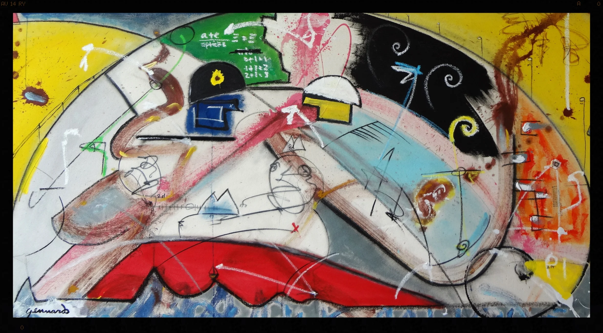 New Line Works No.2 (2016) // mixed on raw canvas // 31x4'8'' // 1800 // Courtesy of Modern Arts Midtown //Sold