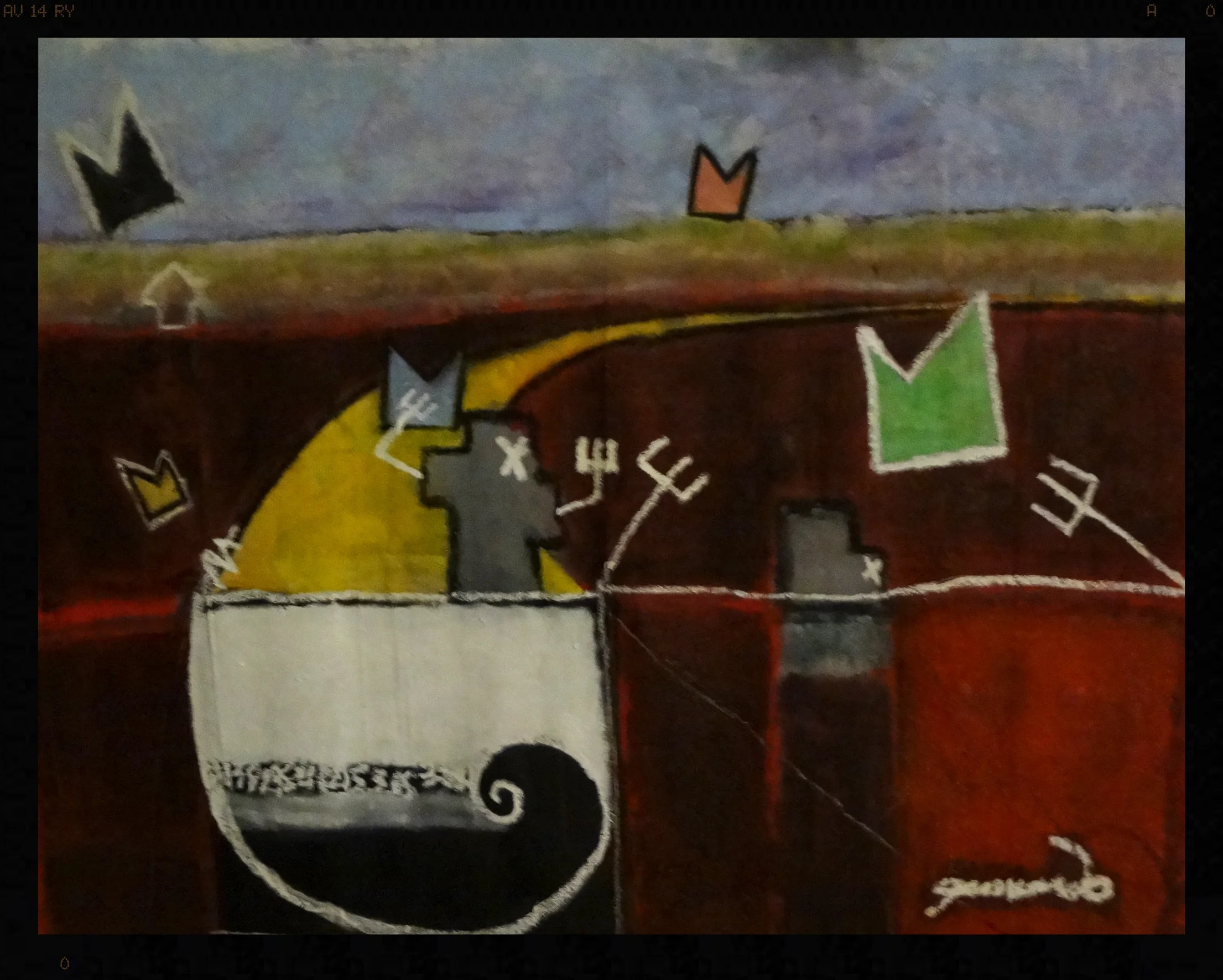 There's Nowhere to Run from Joliet Youth Correctional Facility, We Ran Anyways... #1285 1/2 (2016) // mixed on canvas // 48x63 // 3800 // on hold