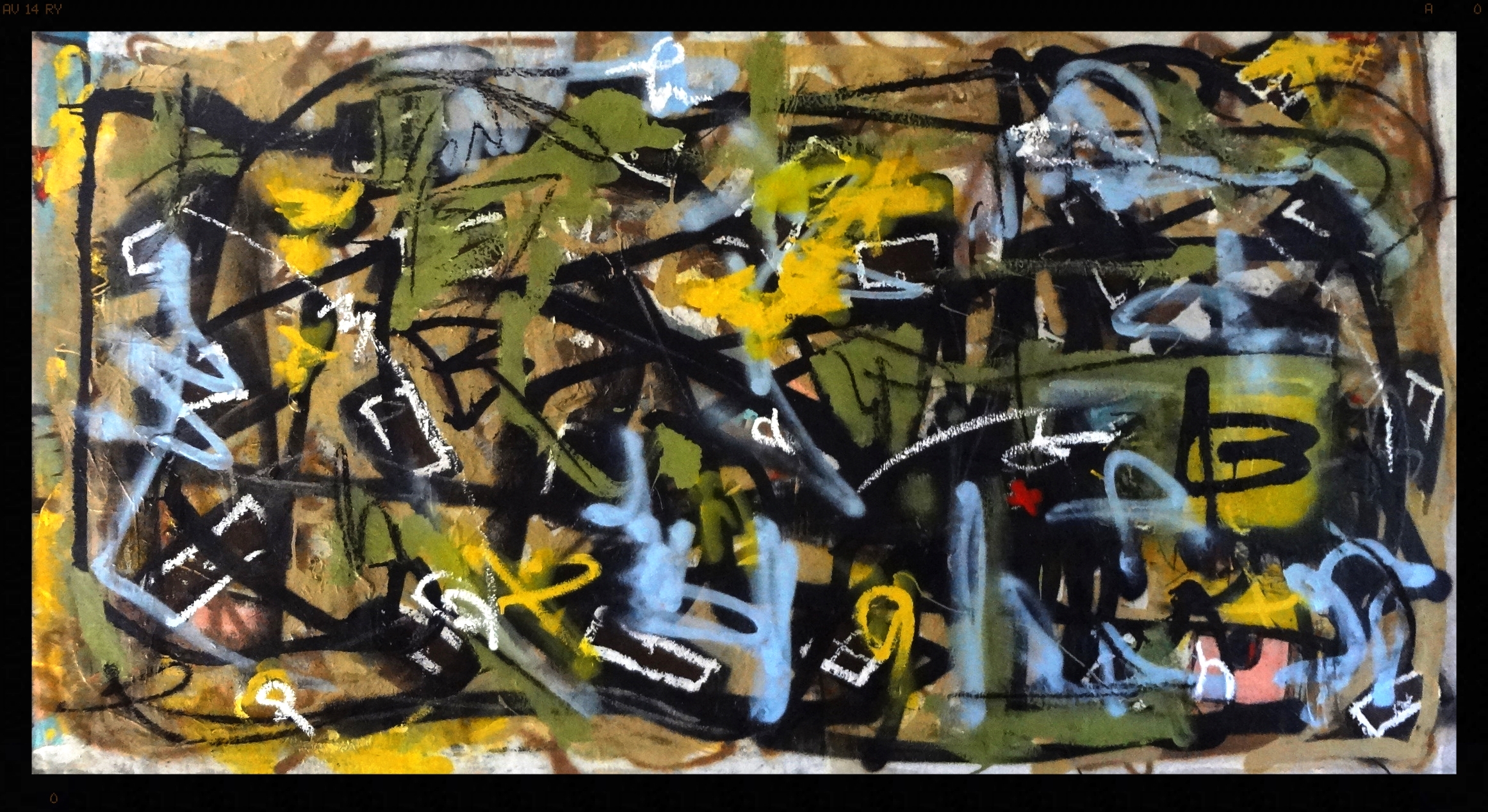 Somewhere Between the Yellows and Greens... (2013-2016) // oil on canvas // 37x71 // 3800 on hold