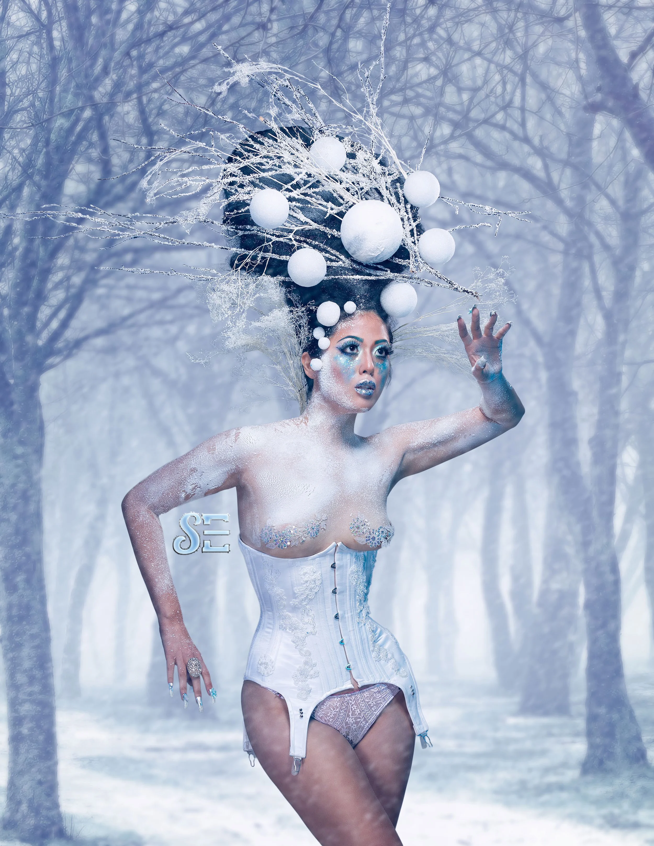 White Custom-Made Corset