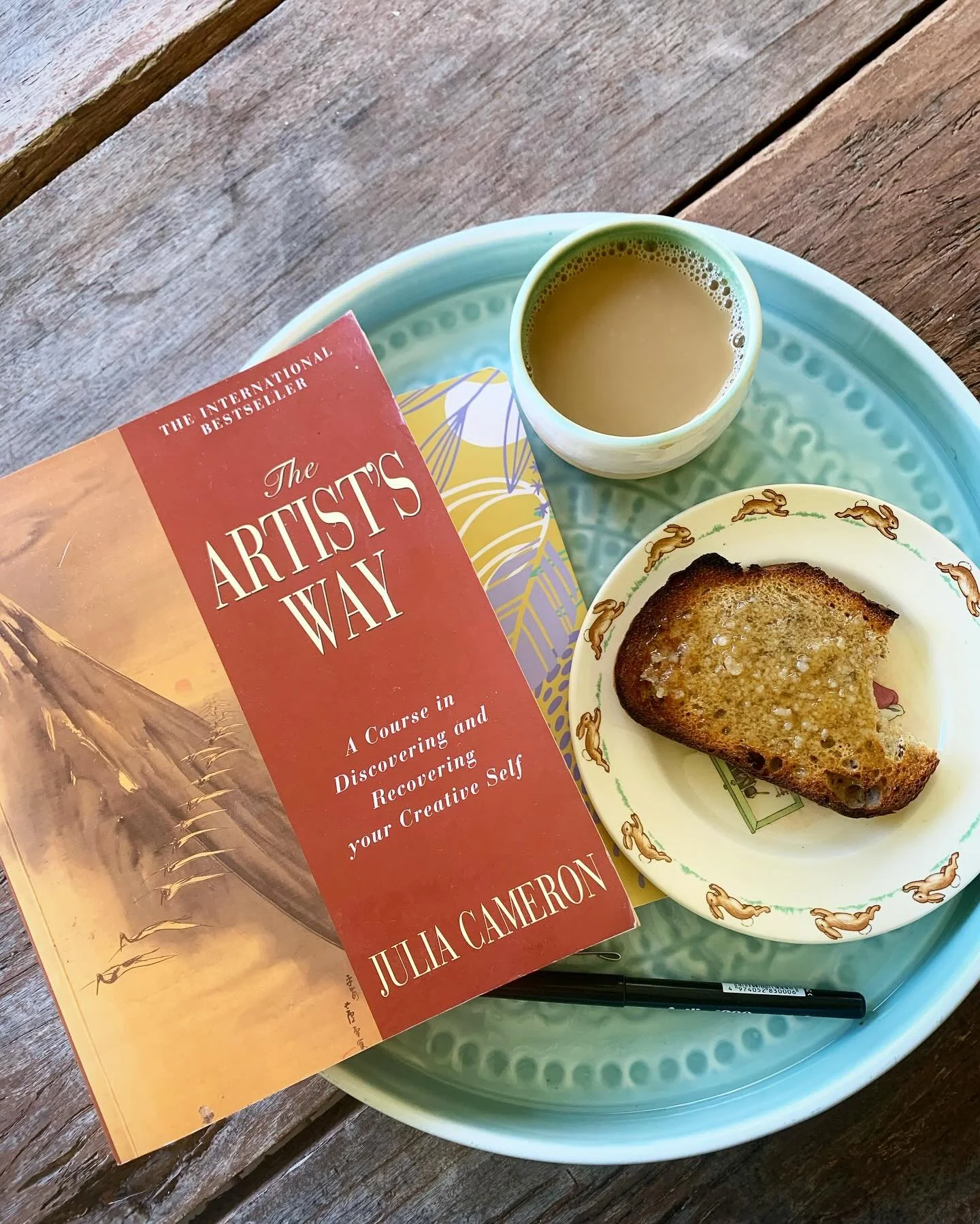 Coffee, marmalade toast and Julia Cameron for breakfast 🍊 Thanks to @joannagrahamhair for the book loan and @belleorton for the recommendation. I&rsquo;ve engineered more free time this year, which I intend to spend on some hardcore creativity. Hell