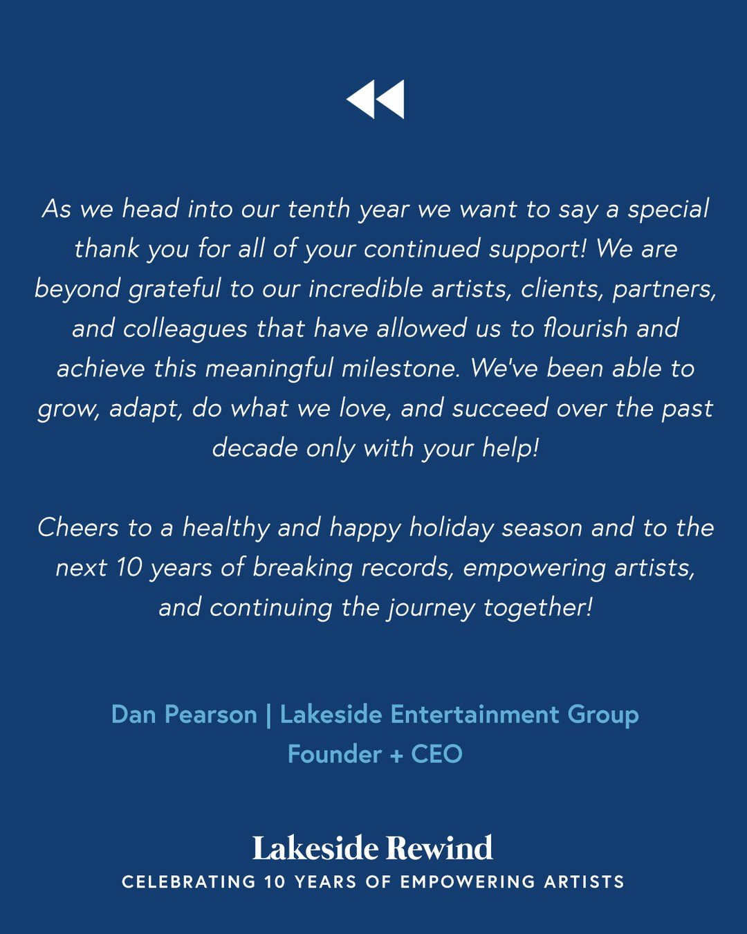 Celebrating 10 years of empowering artists! Our Lakeside Rewind series is here to highlight the milestones, memories, and moments that have made this journey so special.

#LakesideRewind