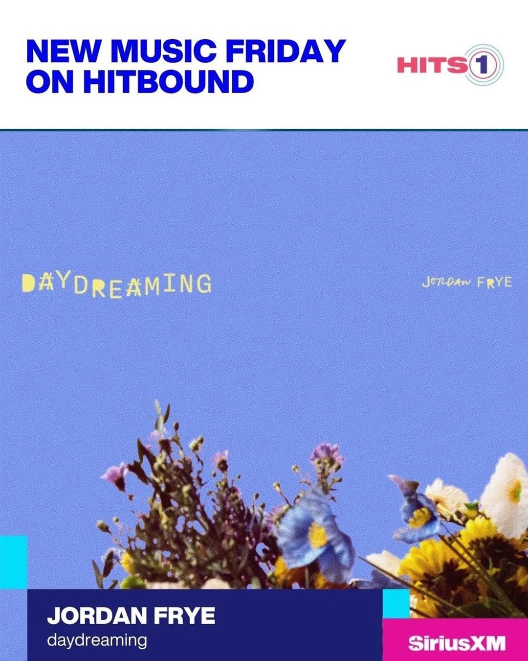 If you need to escape the winter blues, tune into @siriusxmhits1 to hear @jordanfryeofficial's new single "daydreaming" 🌼 3 minutes of pure sunshine!