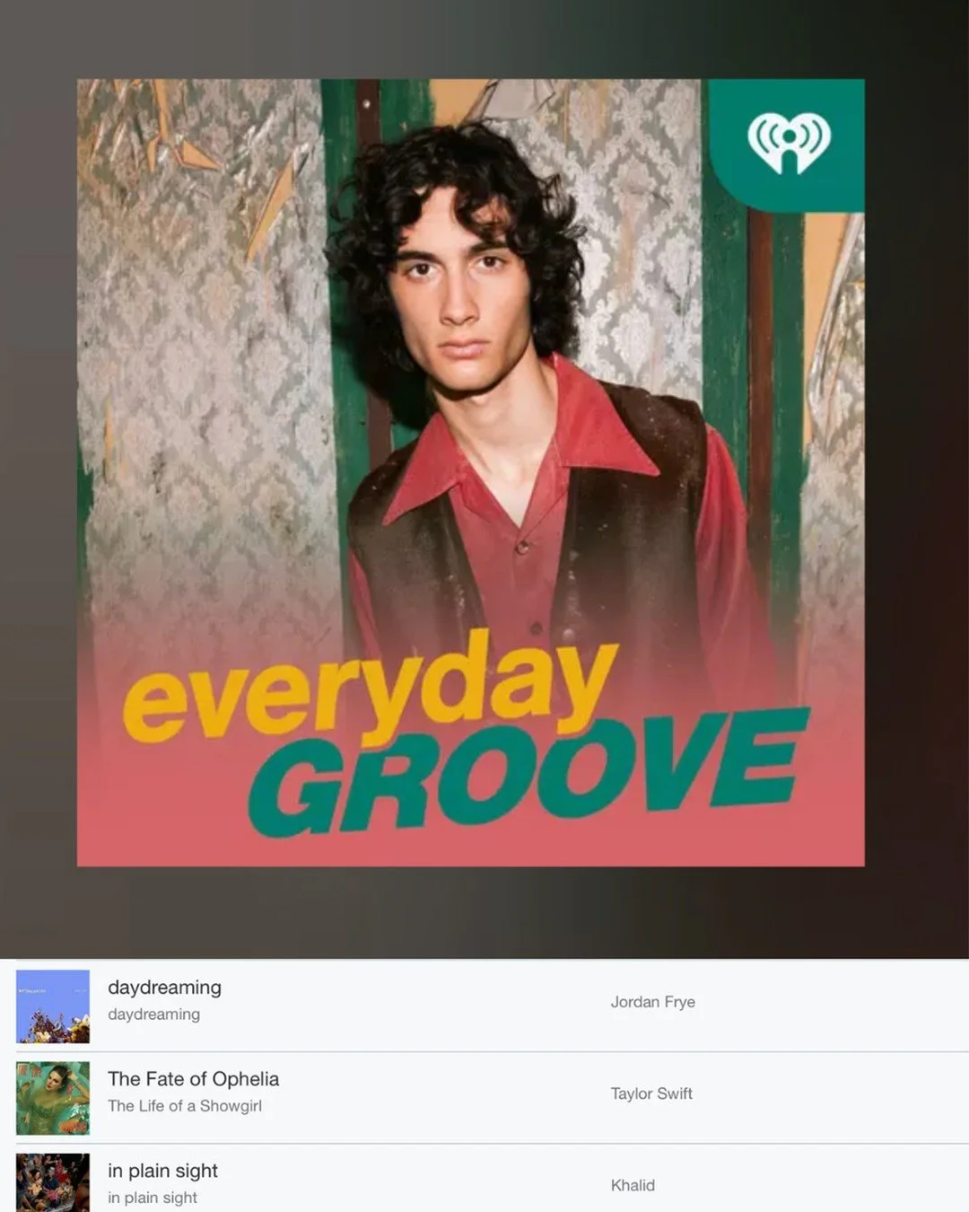 Listen to @jordanfryeofficial "daydreaming" now streaming on @iheartradio playlists!