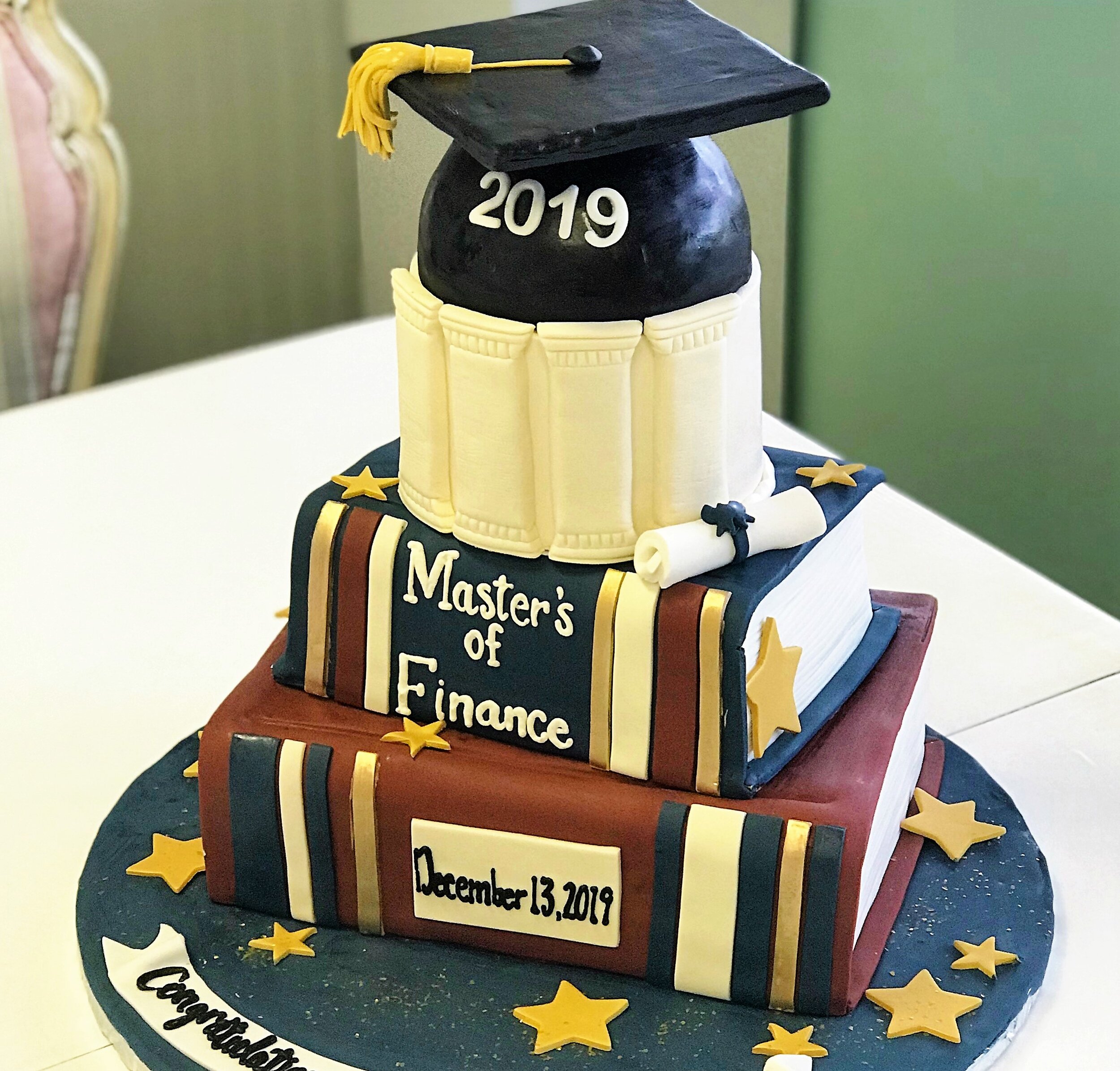 Grad Cap With Columns And Books 