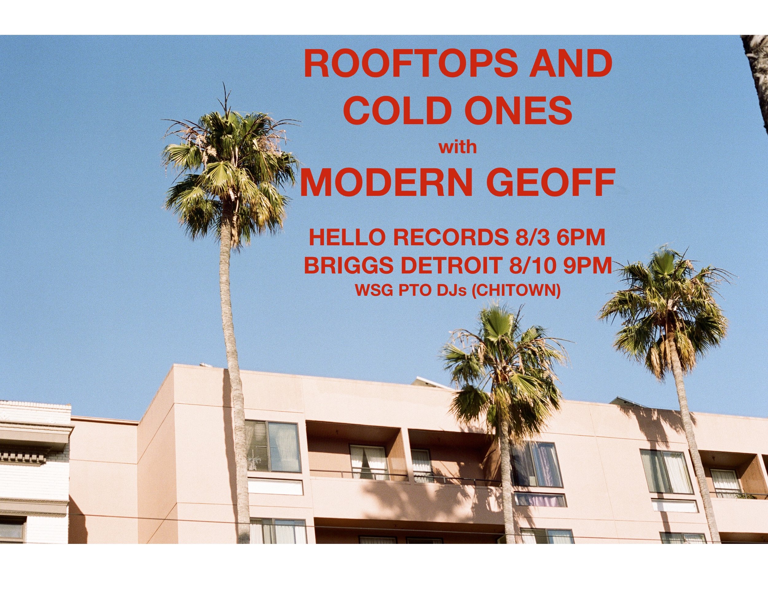 ROOFTOPS AND COLD ONES