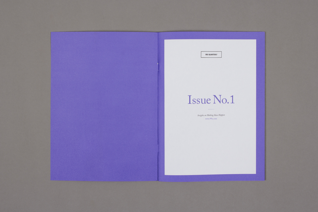 99U Quarterly Magazine Design Issue No. 1 (Copy)