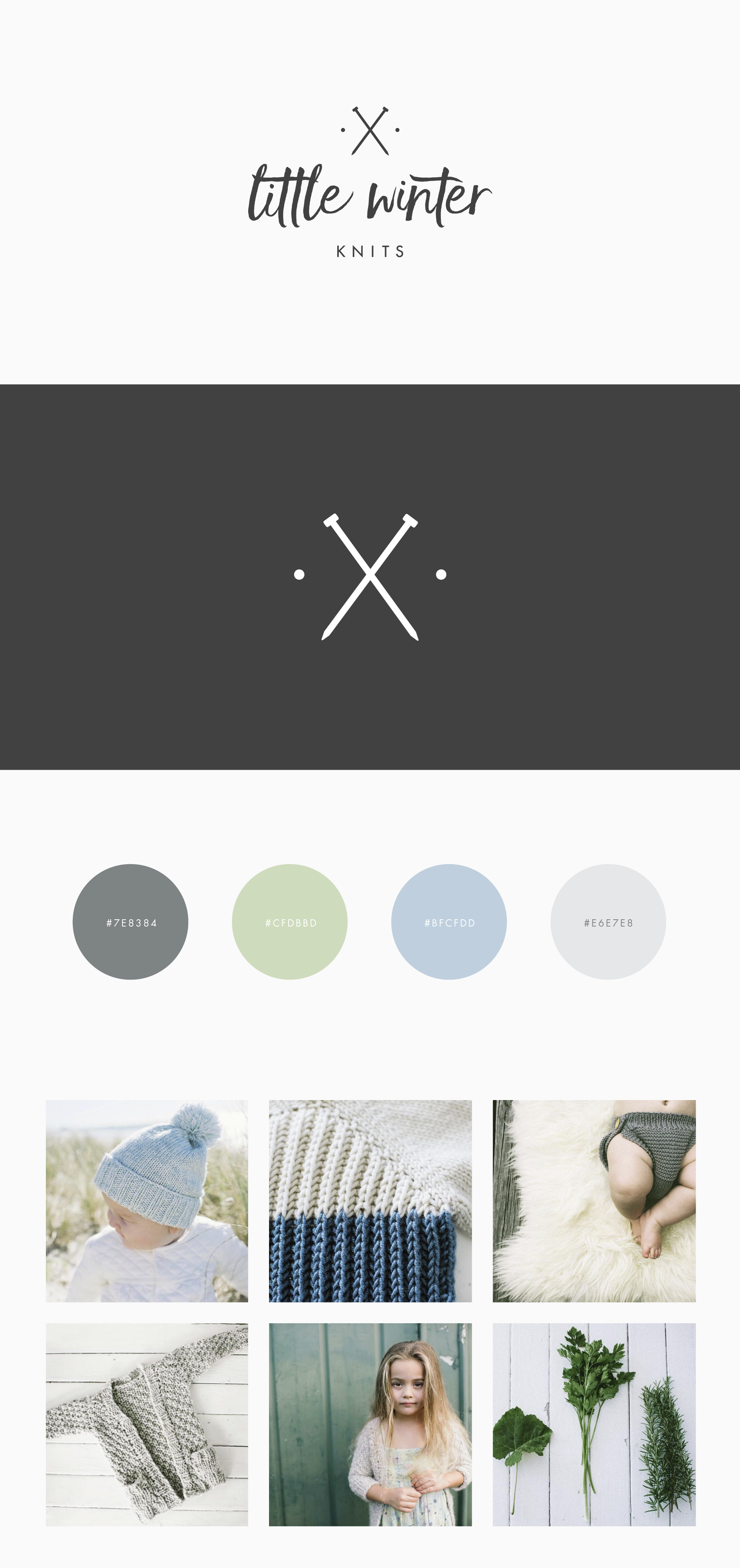 Raewyn Brandon graphic design - Little Winter Knits brand design