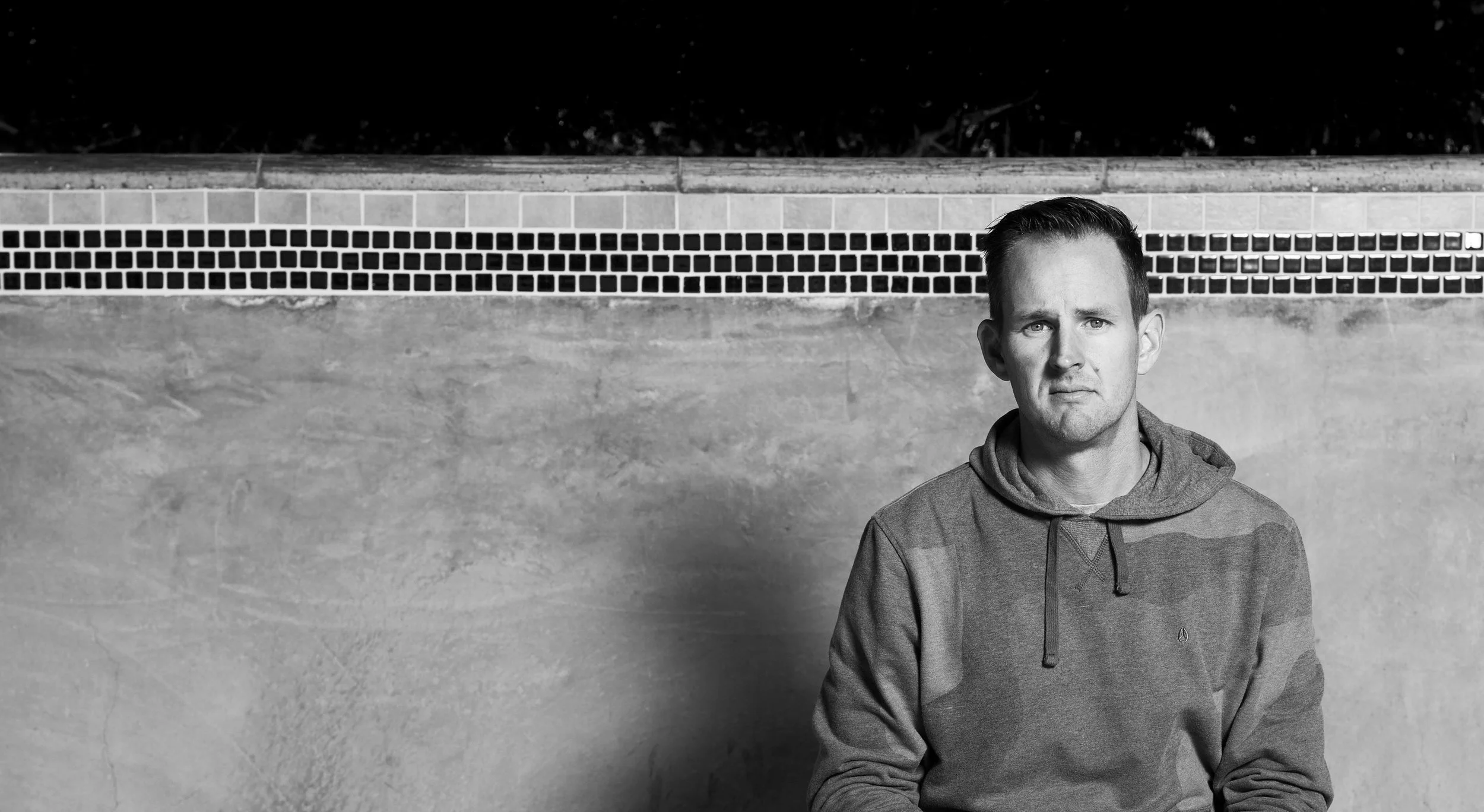 Getting to be the stand in test during a photoshoot in Tony Hawk's pool. Photo by Mike Blabac