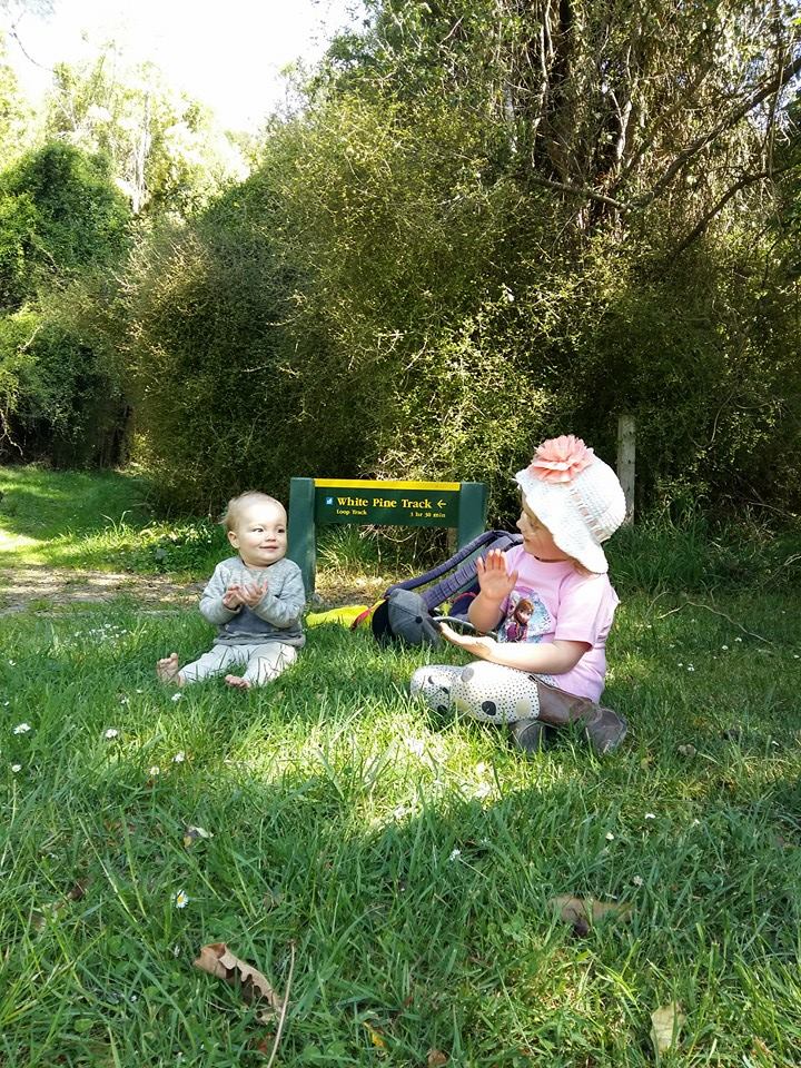 Izzy insisted on playing some games in the grass before we left