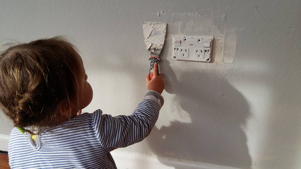 My little child labourer , ahem, helper