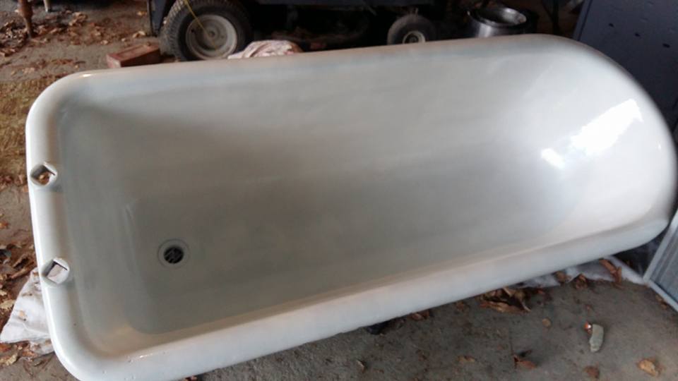 After its first coat of kill rust spray paint