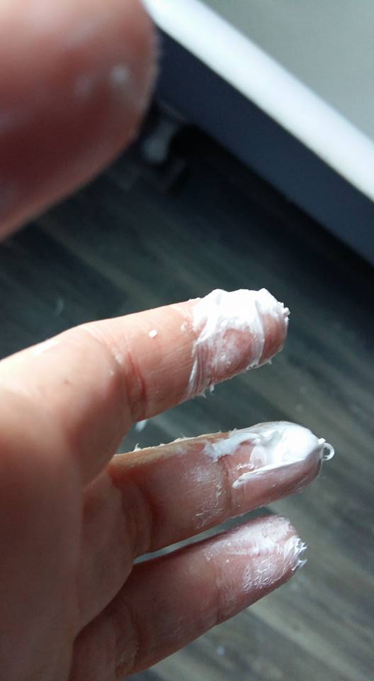 FYI - Silicone STINKS and STICKS! Wear gloves or use an ice block stick!