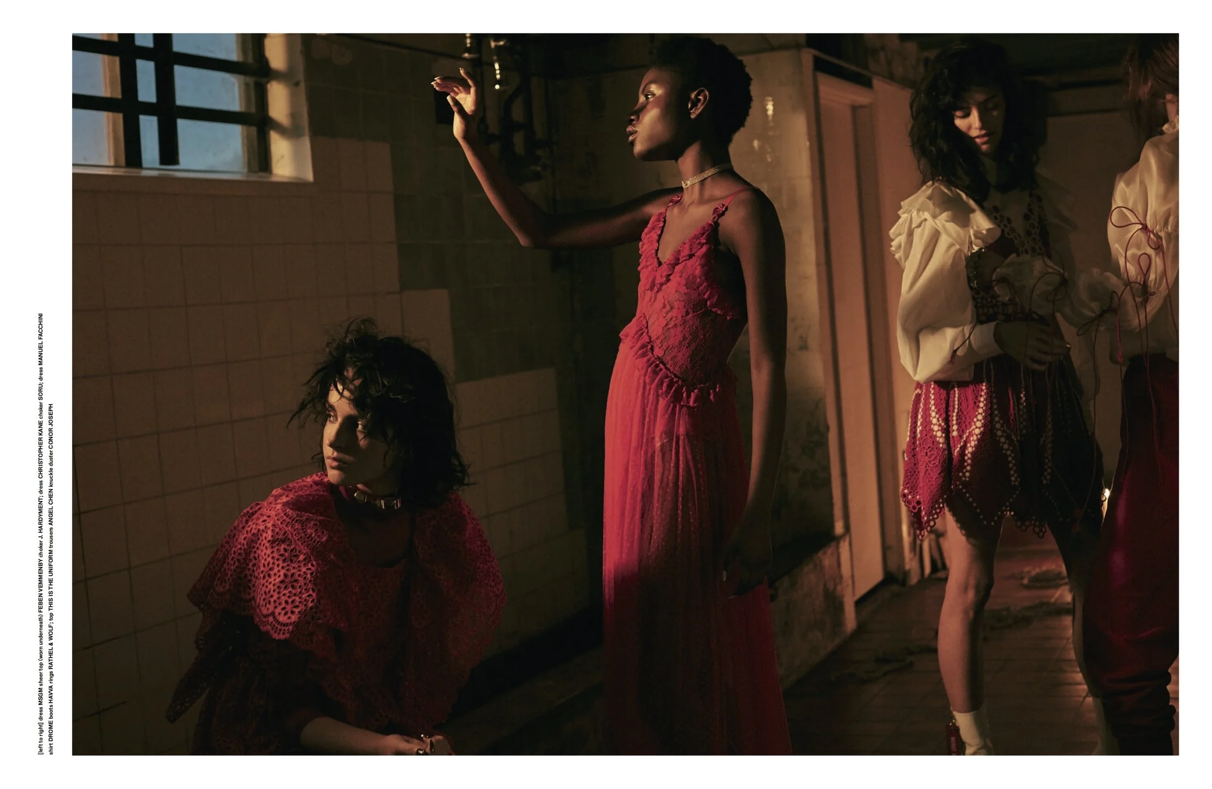 The Single Ruffle Choker in Hunger Magazine