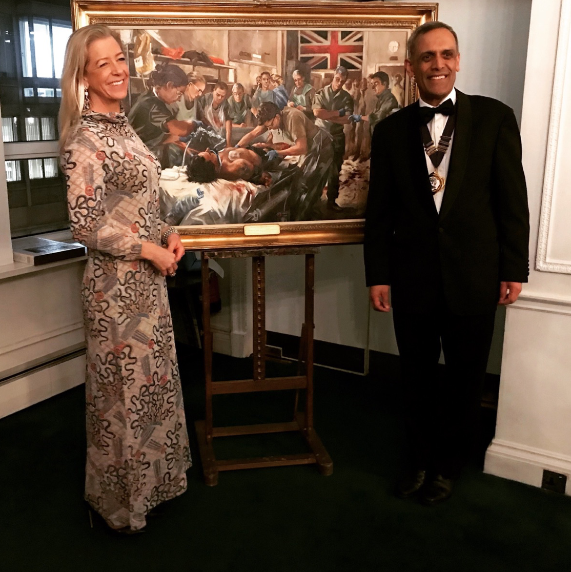 Dr Tajek Hassan unveils 'The Resus Bay' at the Army & Navy Club, London.