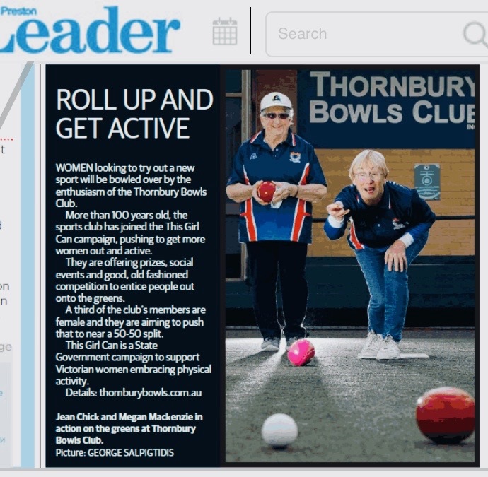 Preston Leader Article - Thornbury Bowls Club.jpg