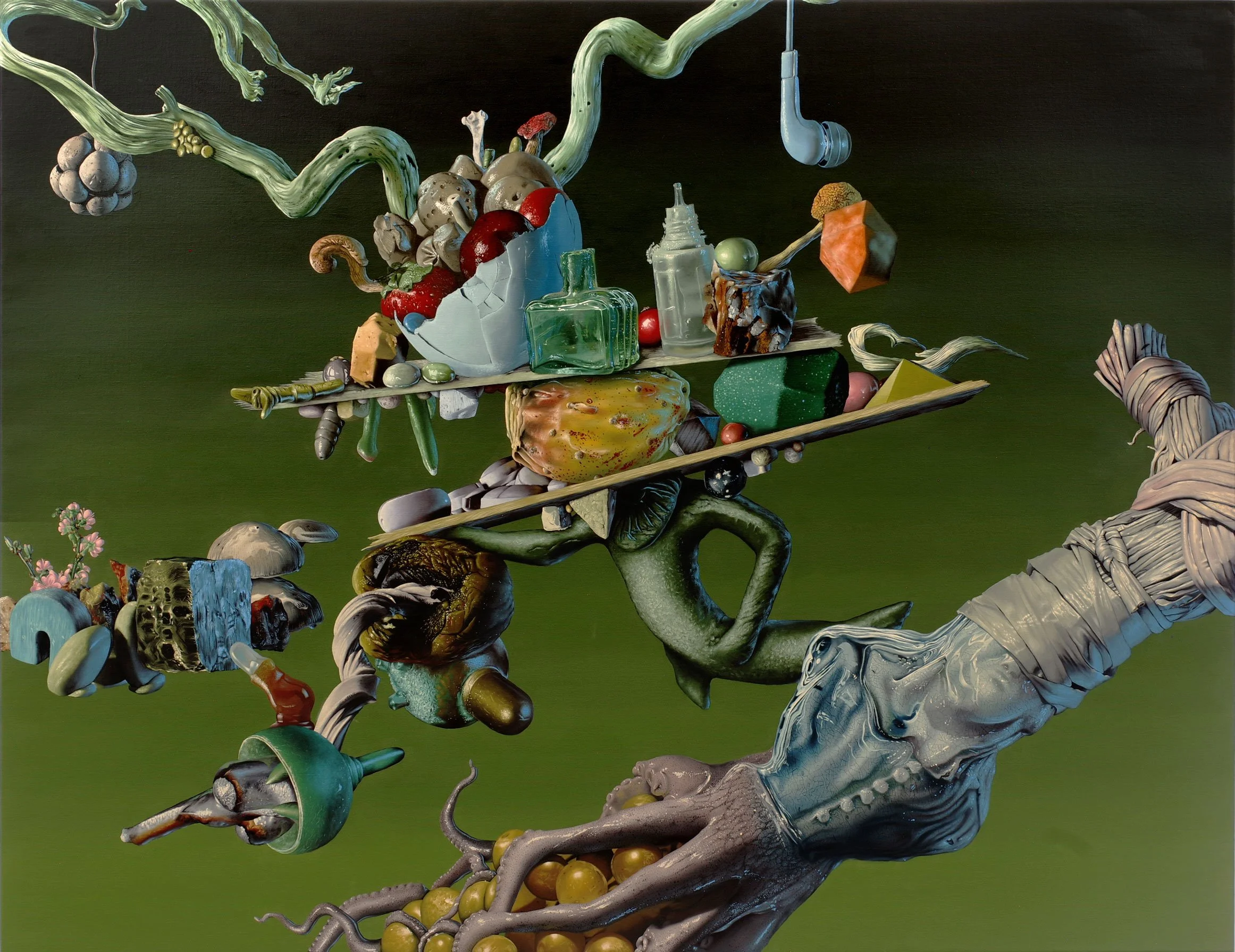 Oil Painting Stephen Peirce still life detritus human environment
