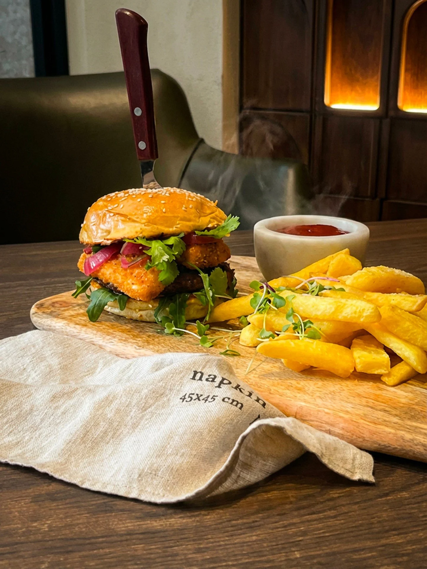 Big flavour, no shortcuts. 🍔🔥 Karoo lamb done properly - and yes, it&rsquo;s half price on QUALITY TUESDAYS.

Our KAROO LAMB BURGER consists of a flame grilled lamb patty, fried halloumi, romesco, pickled red onions, and coriander served on a toast